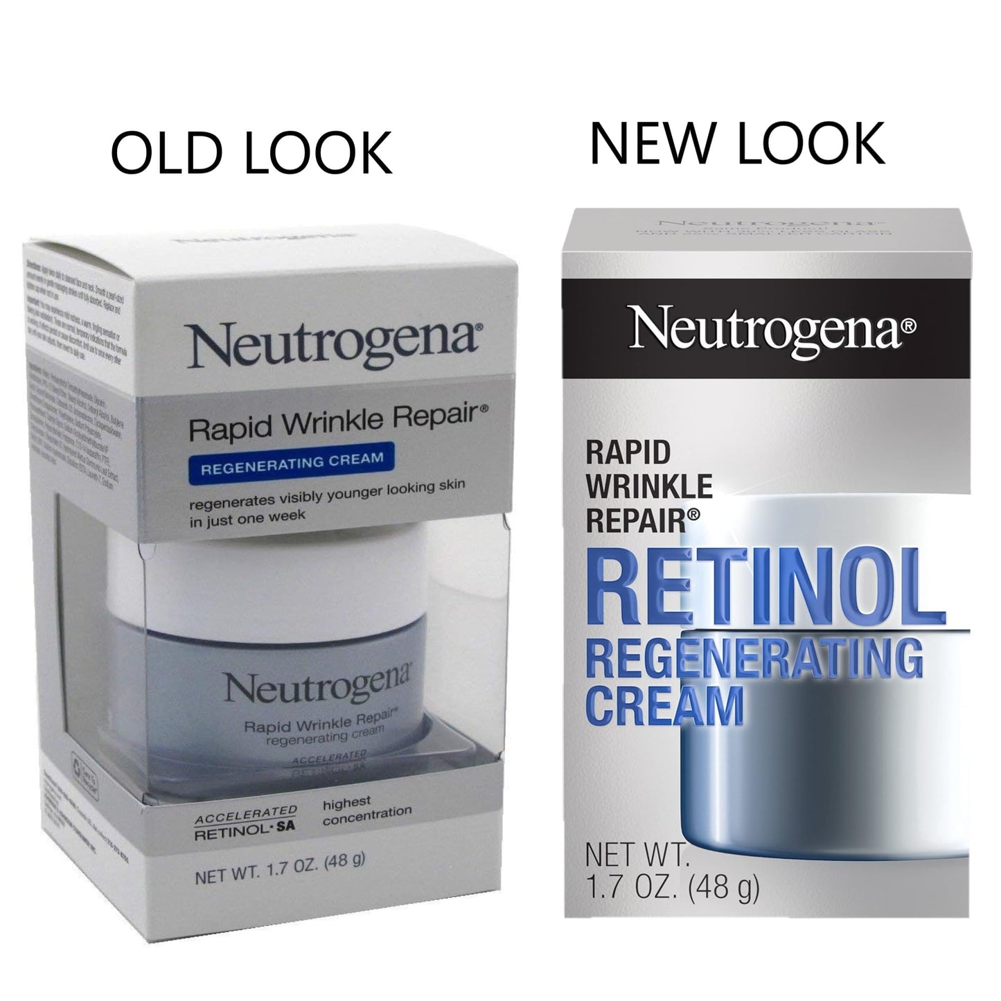 Neutrogena Rapid Wrinkle Repair Retinol Regenerating Face Cream & Hyaluronic Acid Anti Wrinkle Face Moisturizer, Neck Cream, with Hyaluronic Acid Beauty & Personal Care Neutrogena