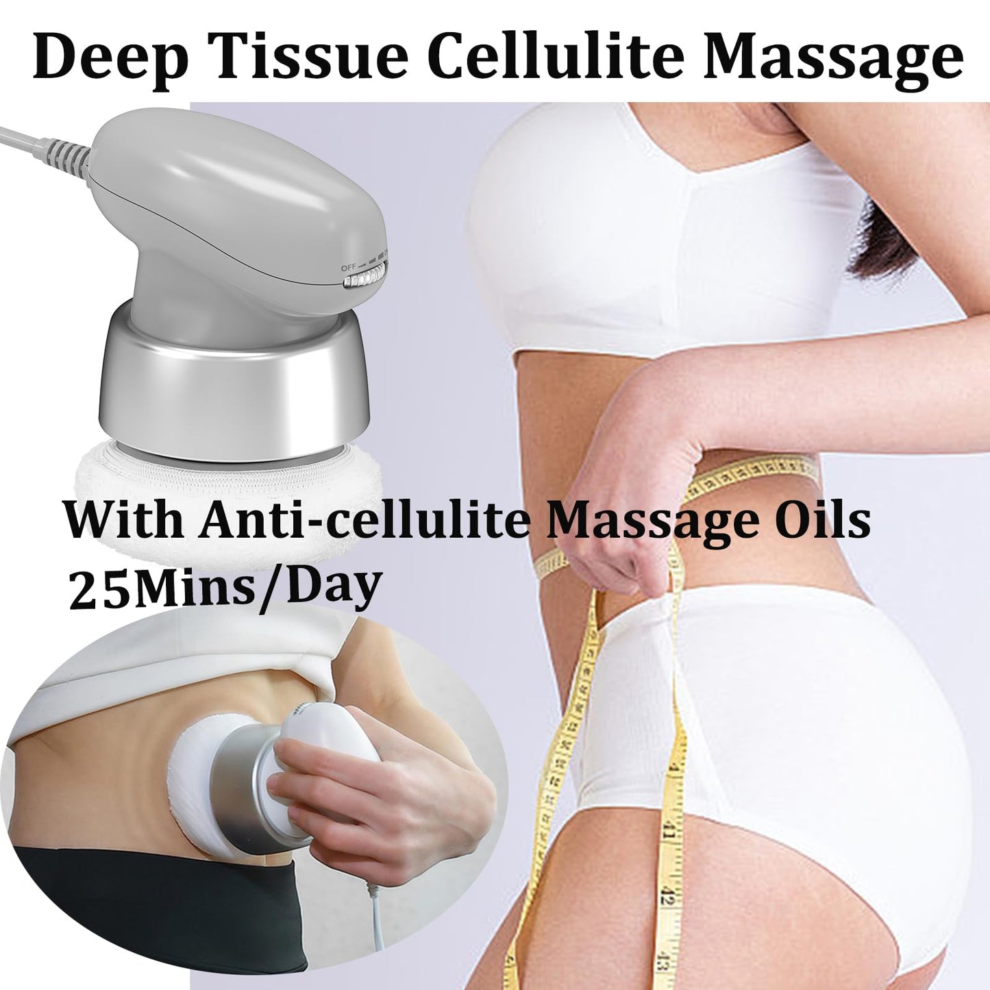 Body Sculpting Machine, Corded Anti Cellulite Massage Tool, Deep Tissue Lymphatic Drainage Handheld Full Body Massage Relaxing SPA Cellulite Oil Beauty and Personal Care ARRTOP