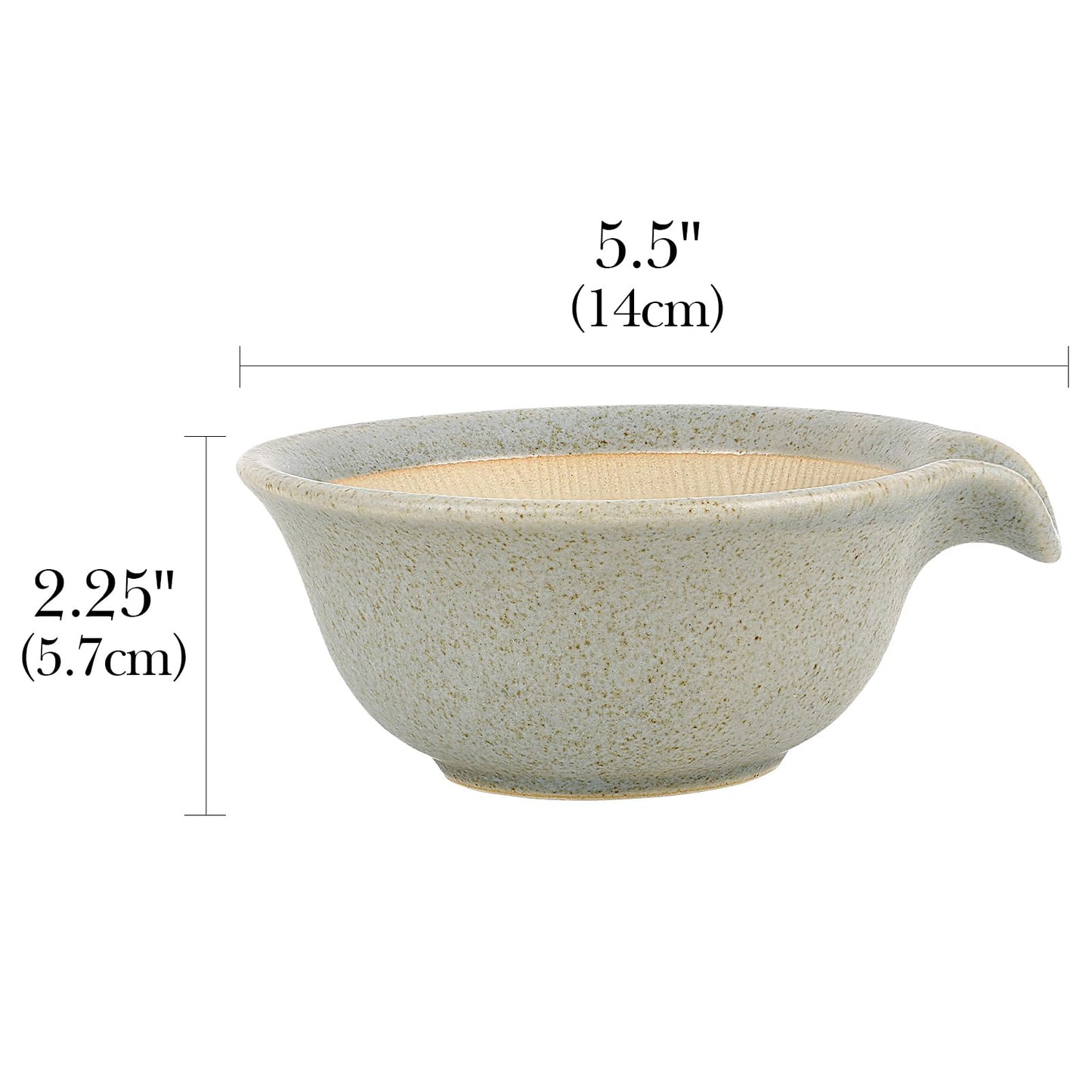 Linkidea Ceramic Shaving & Beard Grooming Bowl for Men, Wide Mouth Lathering Cup for Wet Razors, Traditional Shave Cream Cup (Grey) Beauty and Personal Care Linkidea