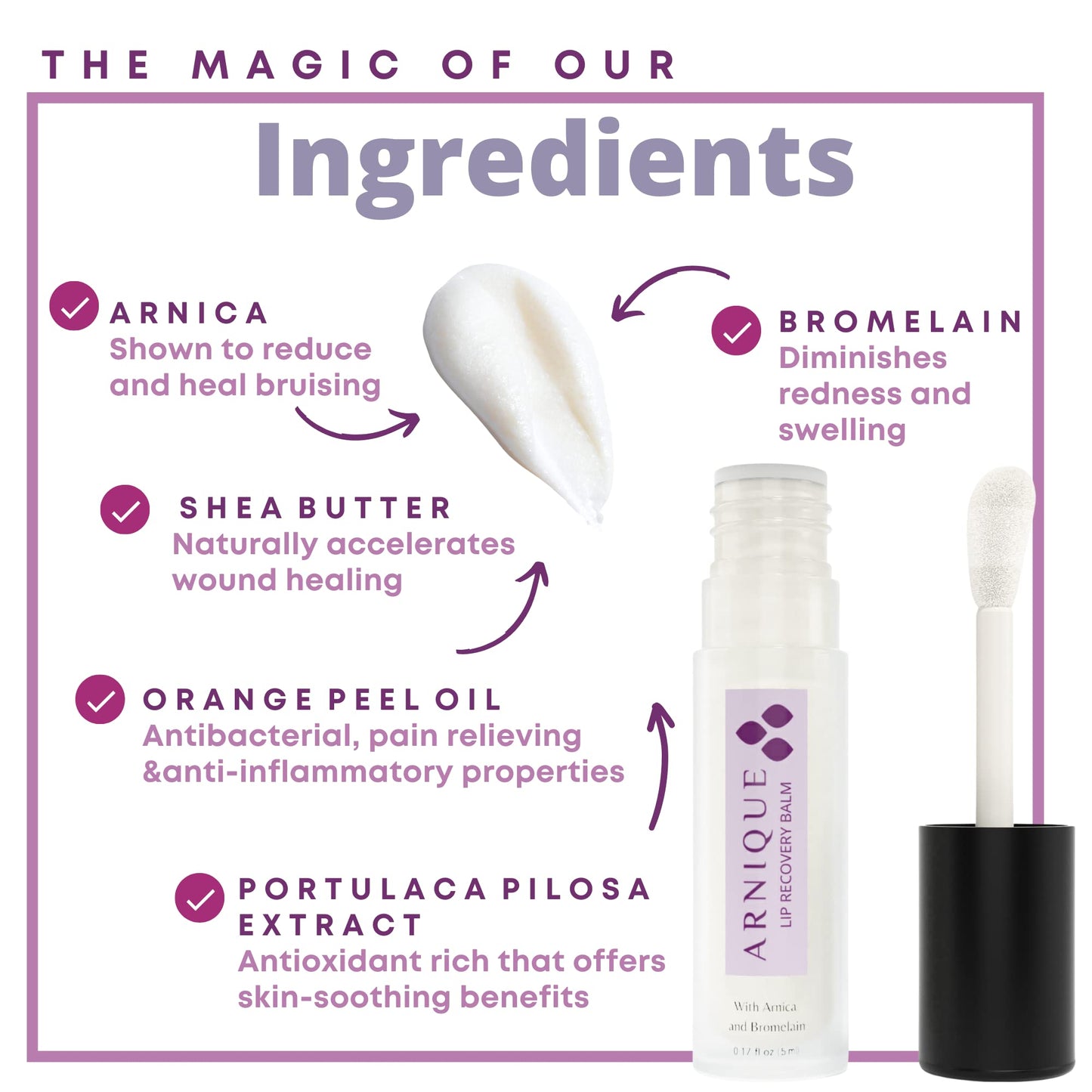 Arnique Arnica Lip Balm - Lip Filler Aftercare Balm with Arnica Montana and Bromelain, Soothing Topical Masque for Lip Flip, Injections, and Cosmetic Beauty & Personal Care Arnique