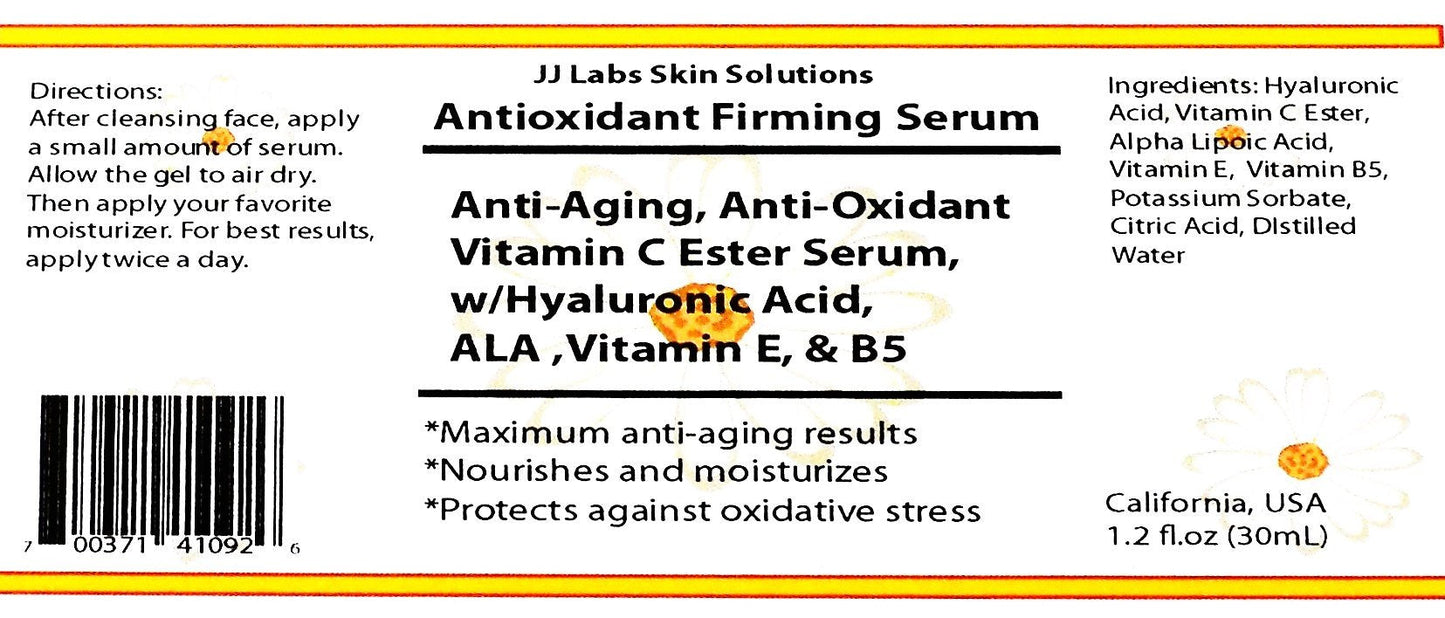 Vitamin C Ester Anti Oxidant Firming Serum (1.2oz, Dropper Dispenser) Beauty & Personal Care JJLabs Skin Solutions