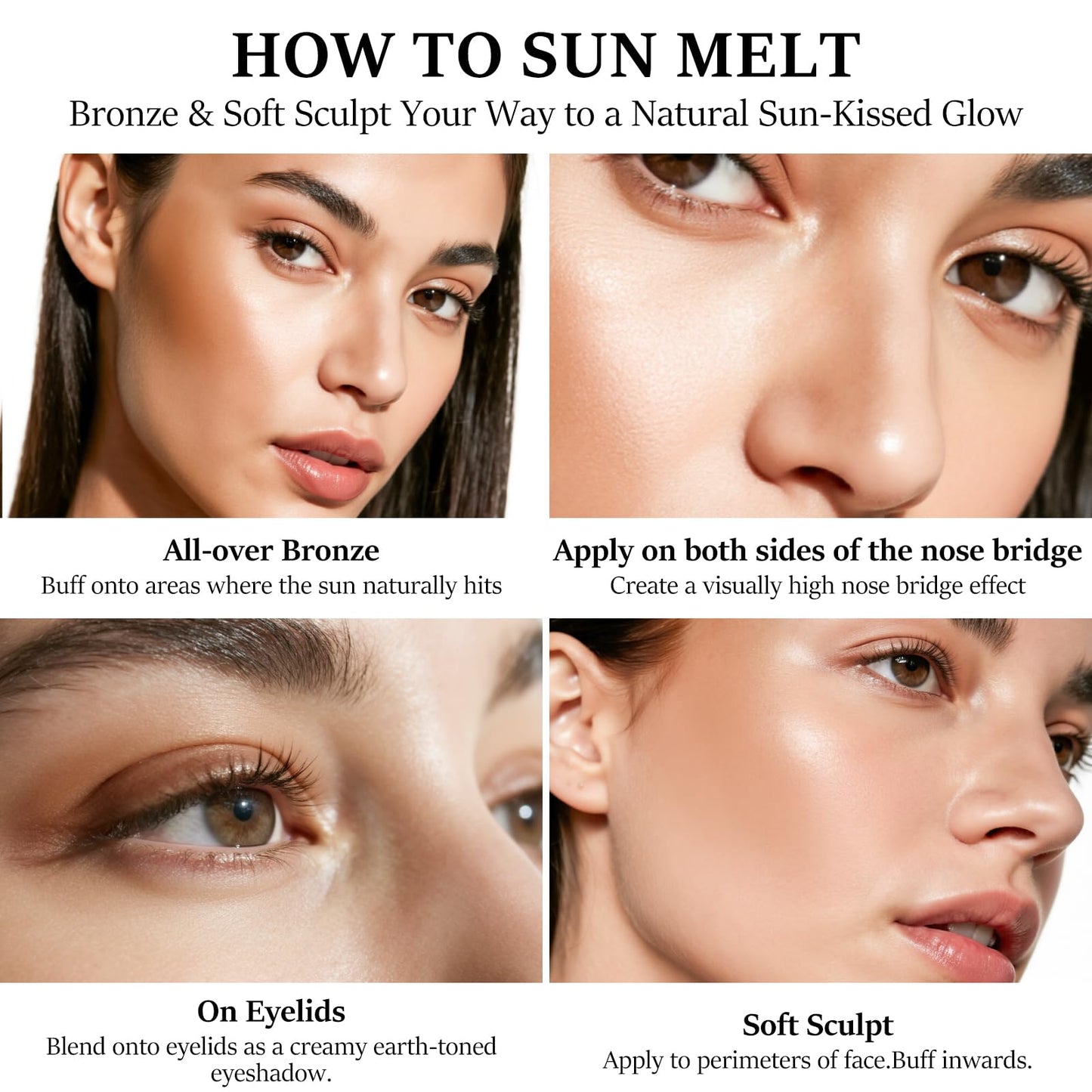 HECI BEAUTY Cream Bronzer with Brush, Creamy & Highly Pigmented Formula, Blendable Cream Contour Makeup with a Natural, Matte Finish - Buildable Beauty & Personal Care HECI BEAUTY