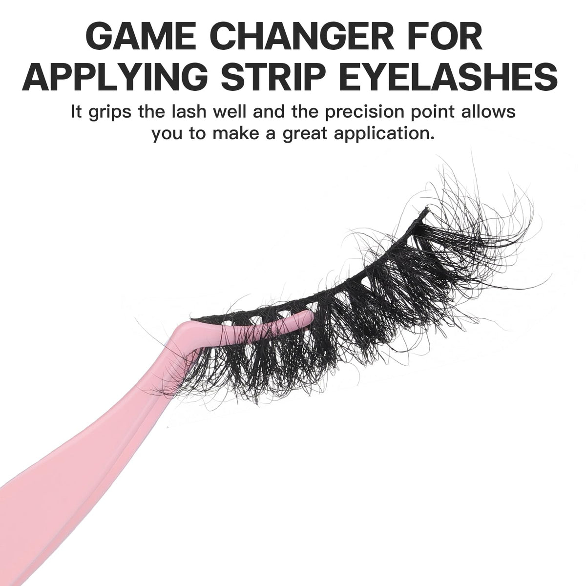Pretty memory Eyelash Applicator Tool DIY False Curved Eyelash Extension Tweezer for Volume Lashes Application and Removal, Pink Beauty & Personal Care Pretty memory