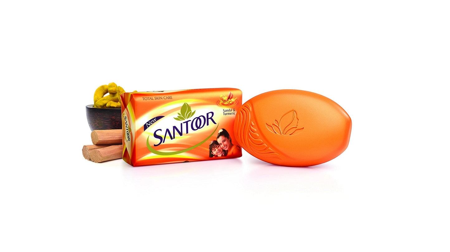 Santoor Sandal & Turmeric Soap - 100g (Pack of 3) Beauty & Personal Care Santoor
