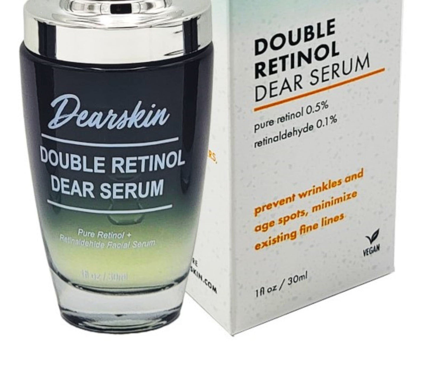 Retinol Serum Double Retinol Dear Serum by Dearskin Retinaldehide 0.1% plus Pure Retinol 0.5% Anti-Aging Powerful Anti-Wrinkle Repair Regenerating Beauty & Personal Care Dearskin