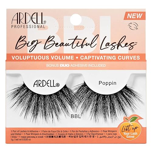 Ardell BBL Big Beautiful Lashes 971 Poppin, with DUO Clear Adhesive, 1 pack Beauty & Personal Care Ardell