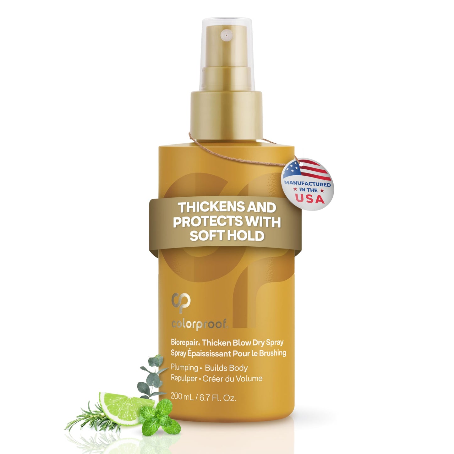 Colorproof Biorepair Thicken Blow Dry Spray 6.7 Fl. Oz. Volumizing Hair Prep Spray for Fine, Thinning Hair w/Fresh Lime, Eucalyptus, Mint Leaf Beauty & Personal Care ColorProof