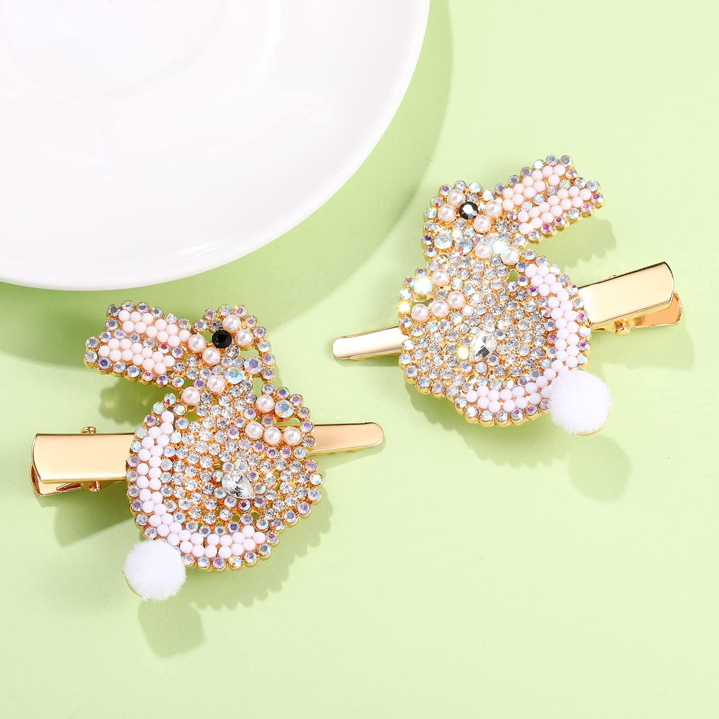 NVENF Easter Hair Clips for Women Girls Sparkling Rhinestone Easter Bunny Hairpins Cute Colorful Sparing Holiday Hair Barrettes Fashion Hair Accessory Beauty & Personal Care NVENF