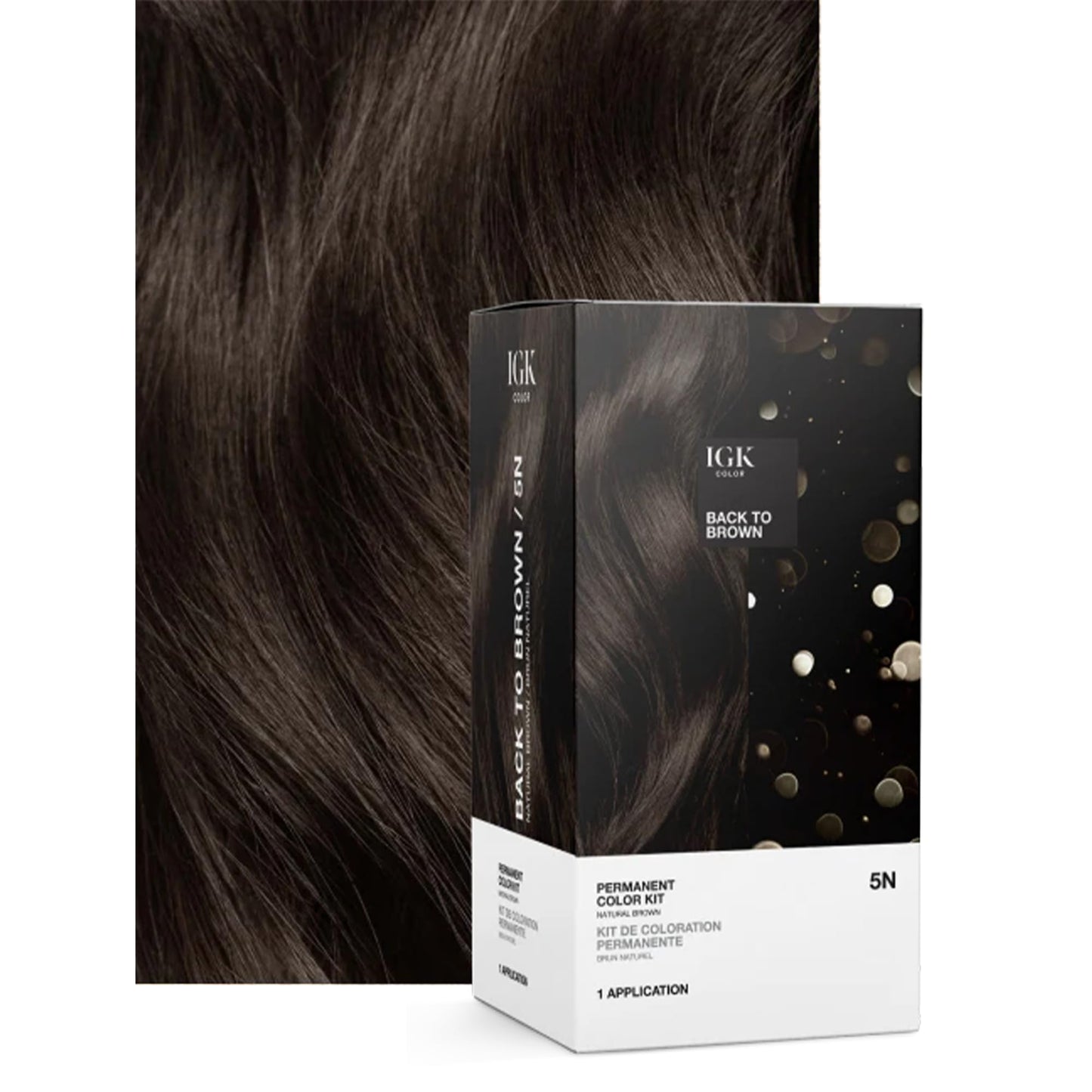 IGK Permanent Hair Color Kit | 5N Back To Brown Natural Brown | Salon-Quality Permanent Hair Dye | 100% Gray Hair Coverage | Ammonia-Free Color Beauty & Personal Care IGK