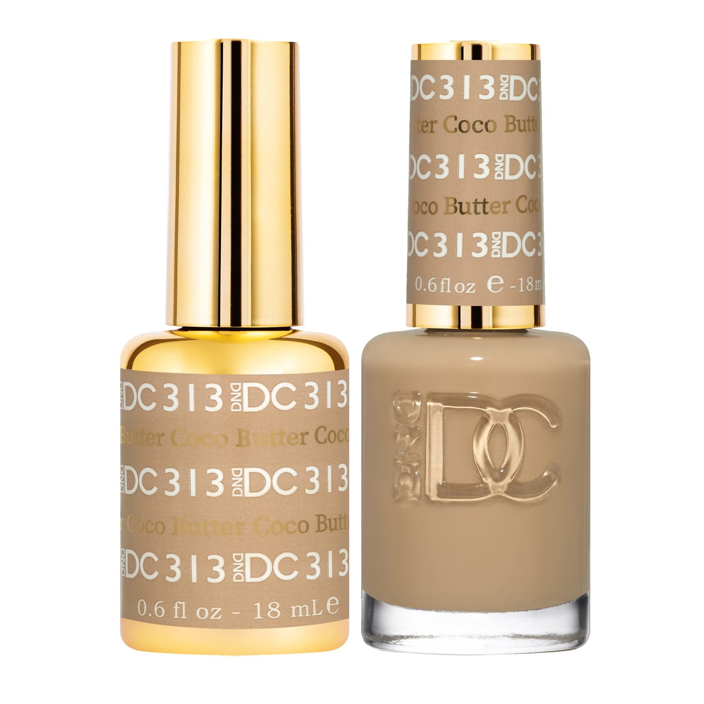 DND Gel Polish Set - 1 each of Beige Gel Polish and Beige Nail Polish, 313 Coco Butter, 0.5 Fl Oz Beauty & Personal Care DAISY DND