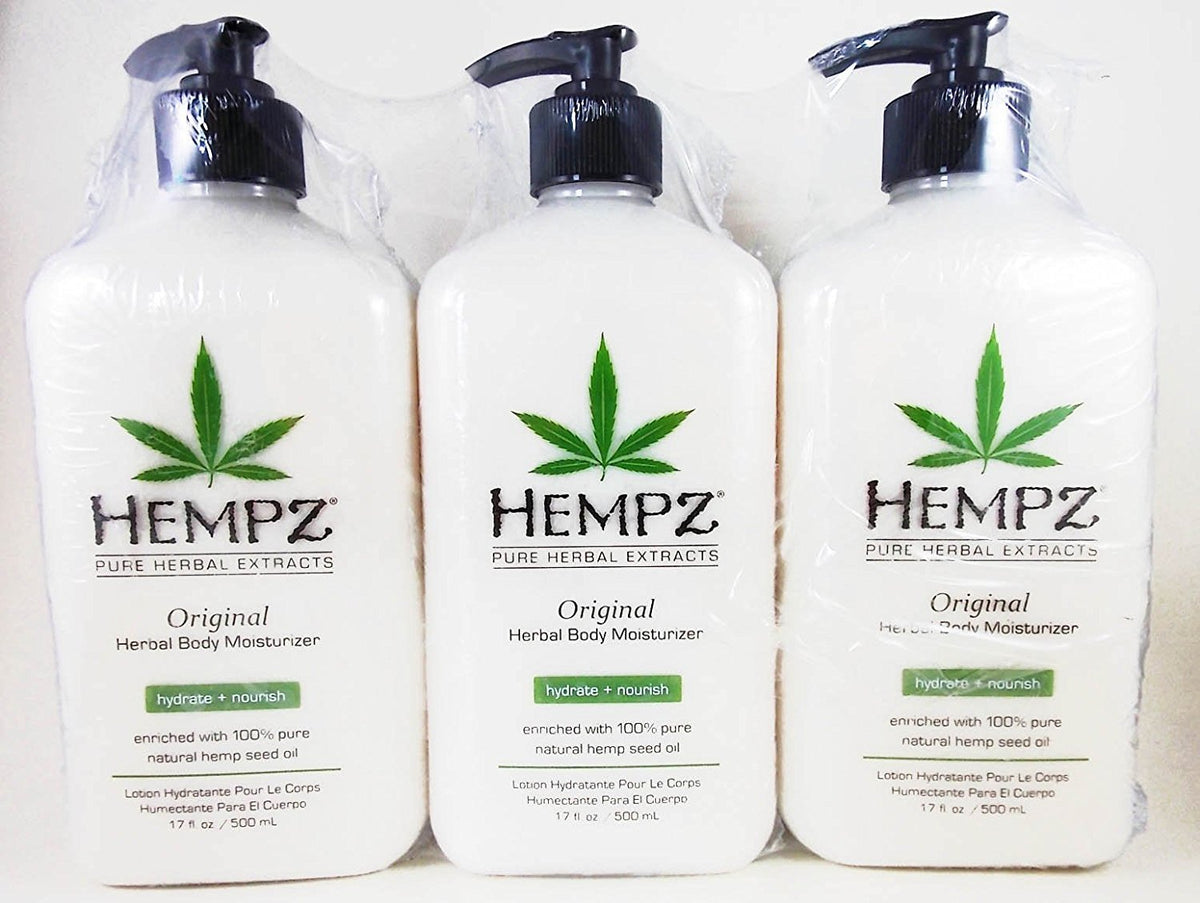 Hempz Original Herbal Moisturizer 17 Ounce Lotion 3 Pack Beauty & Personal Care Hempz