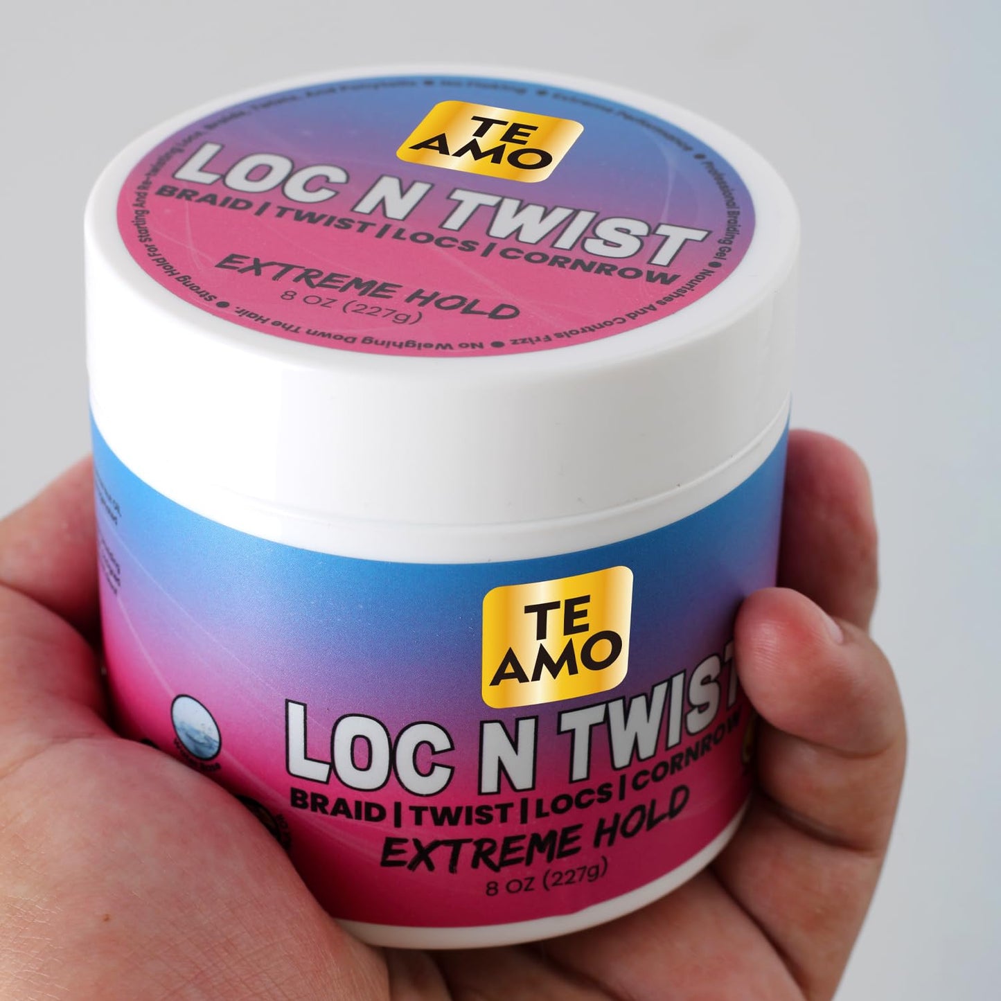 Te Amo Braiding Gel - Extreme Hold Braid | Cornrows | Long-Lasting Braiding Gel | Lock N Twist | No Flaking, High Shine for Braids, Locs, Twists Beauty & Personal Care Te Amo