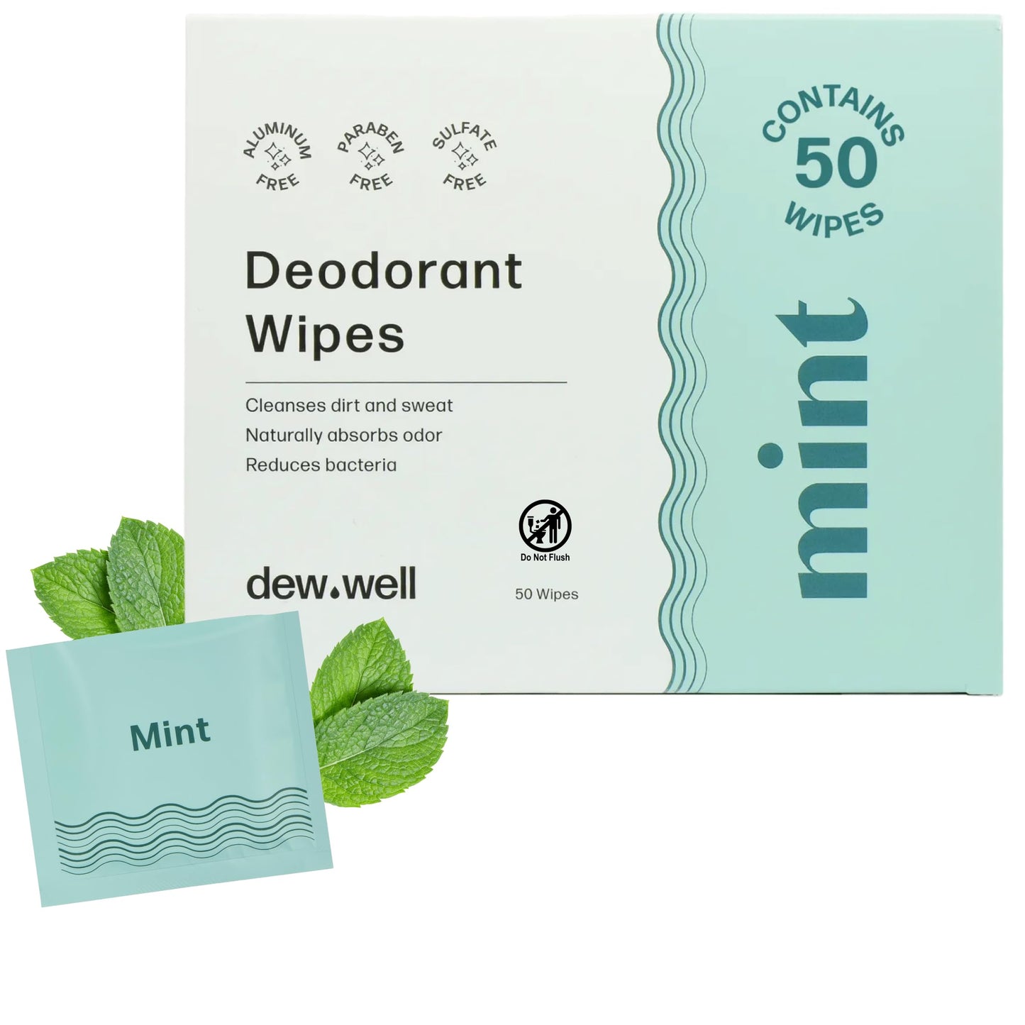 Dew Well Deodorant Wipes - Individually Wrapped Armpit Wipes & Purse Essentials - Sweat-Blocking Mini Deodorant - Compact Tissue Packs & Travel Beauty and Personal Care Dew Well