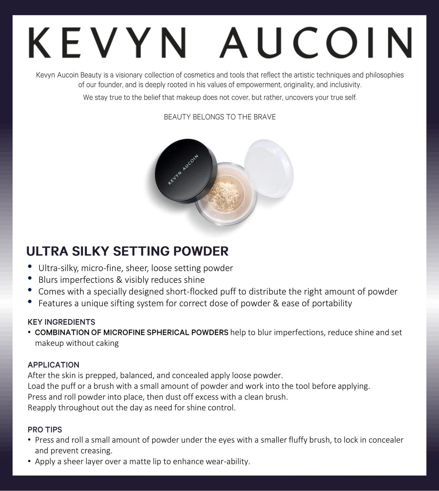Kevyn Aucoin Smooth & Set Loose Powder with Puff: Universal shade, all skin types & tones. Sheer, lightweight, blends well, blurs imperfections Beauty & Personal Care Kevyn Aucoin