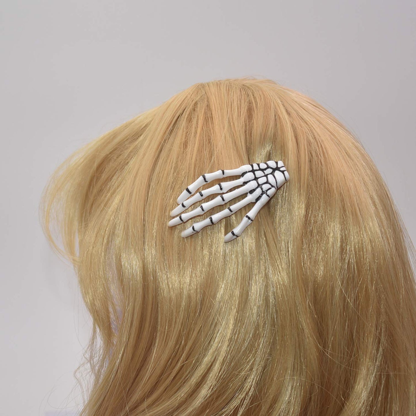 5 Pairs White and Black 3" Skeleton Hands Hair Clips Skull Bone Shape Hairpins Halloween Party Accessories Beauty & Personal Care QTTLLI