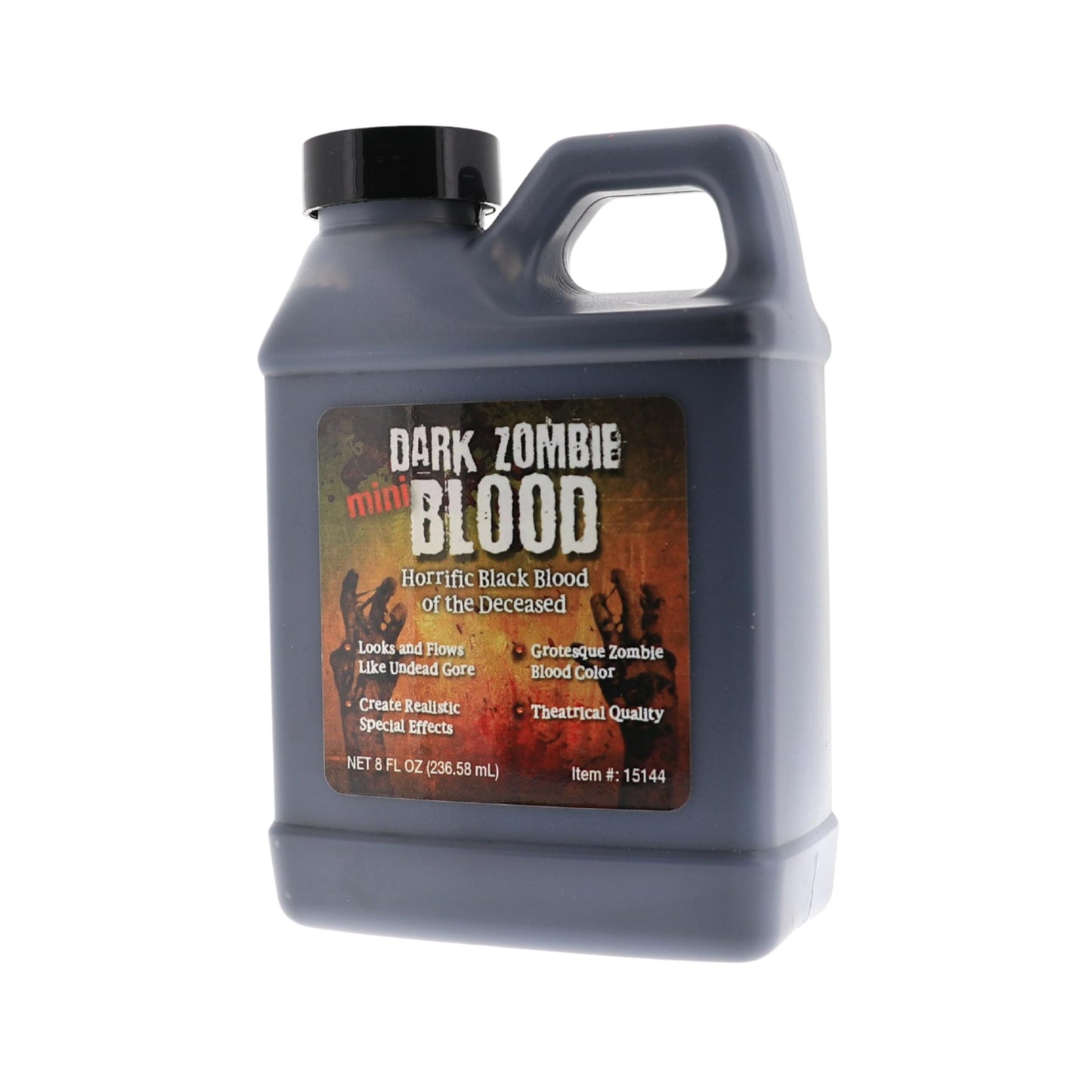 Dark Zombie Blood - 8 fl oz Bottle Ultra-Realistic Black Fake Blood for Halloween, Cosplay, Horror Makeup & SFX - Washable, Long-Lasting Formula Beauty & Personal Care TOXIX