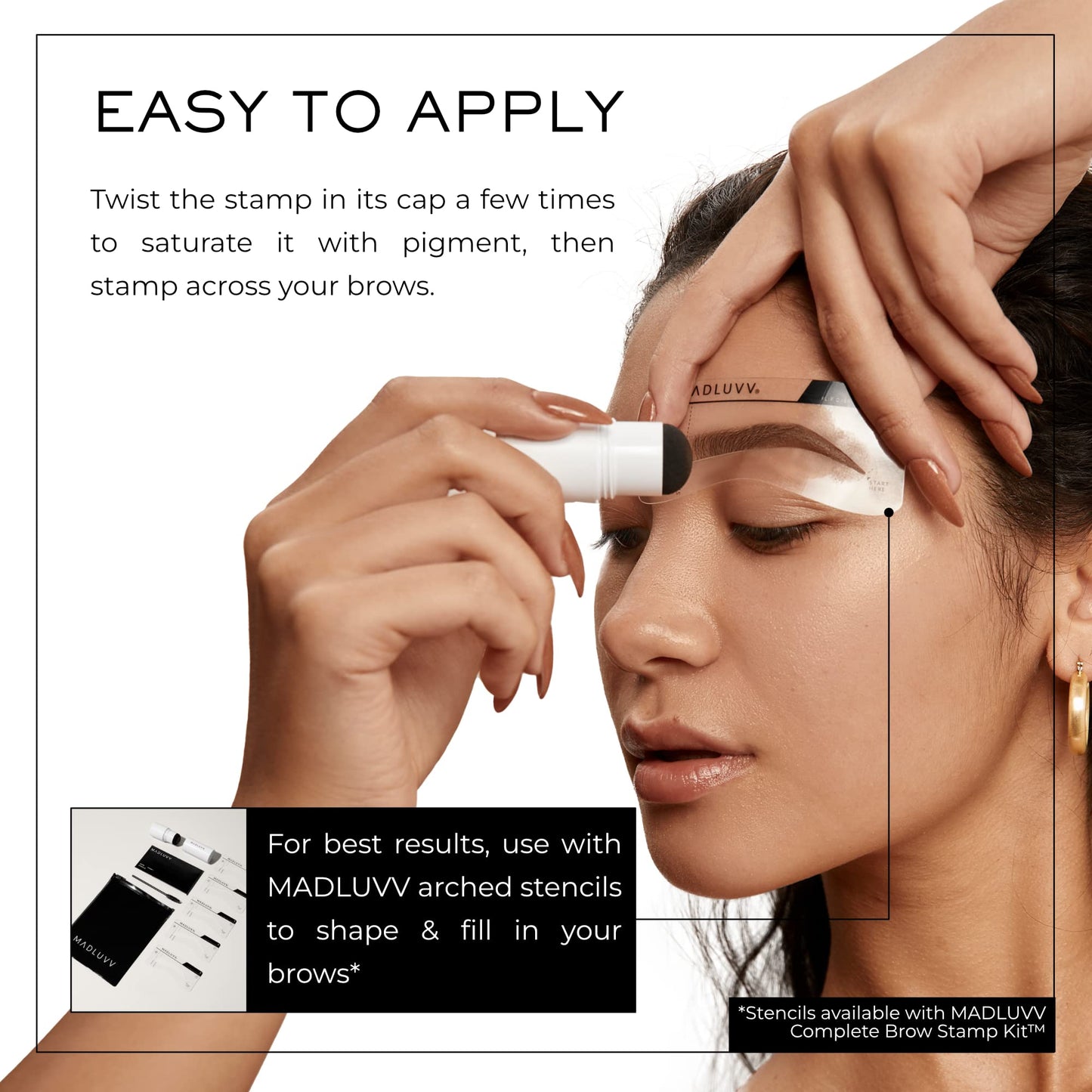 MADLUVV Brow Stamp Refill* - Color Stamp for Brows & Root Touch Up for Women & Men, Instantly Conceal Hair Loss, Grey Hair, Thinning Hair Beauty & Personal Care MADLUVV