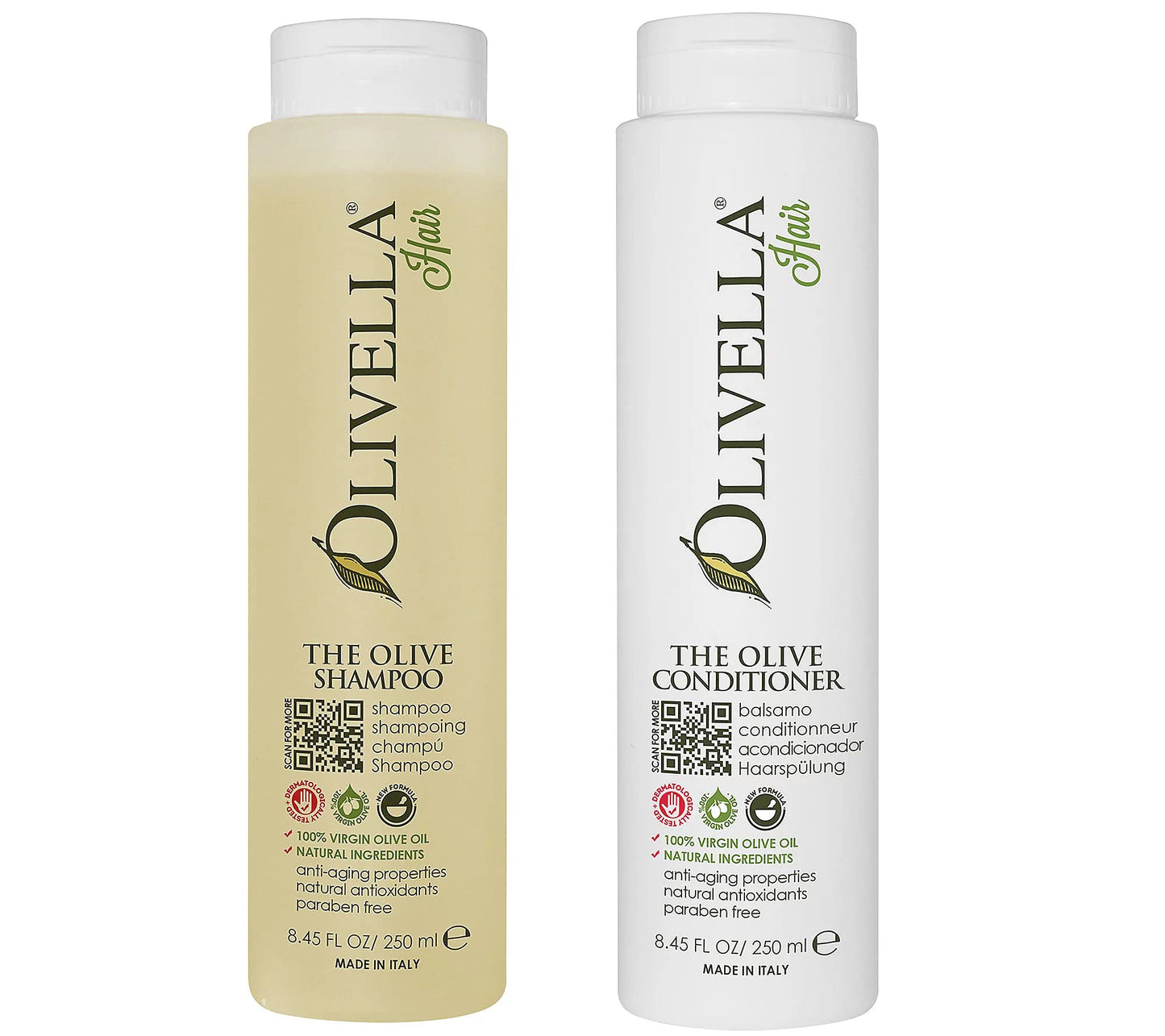 Olivella Olive Shampoo and Conditioner Set (8.45 Fluid Ounces) Beauty & Personal Care Olivella