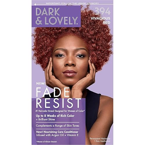 Dark & Lovely Dark And Lovely Fade Resistant Rich Conditioning Color Hair Dye/Hair Colour 394 Vivacious Red Beauty & Personal Care Dark and Lovely