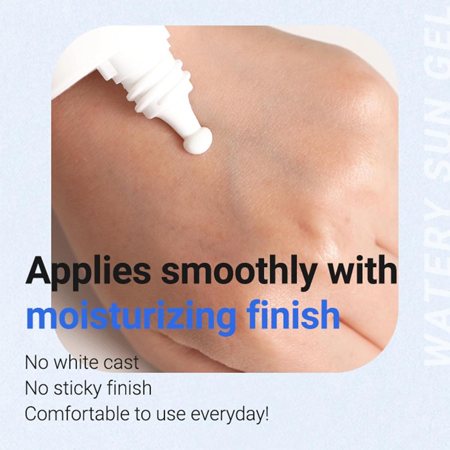 Hyaluronic Acid Watery Sun Gel SPF 50+ PA++++, Lightweight moisturizing Sunscreen with No White Cast,non-sticky UV Protection, 50ml - 2 Pack - Korean Beauty & Personal Care SKINSINS
