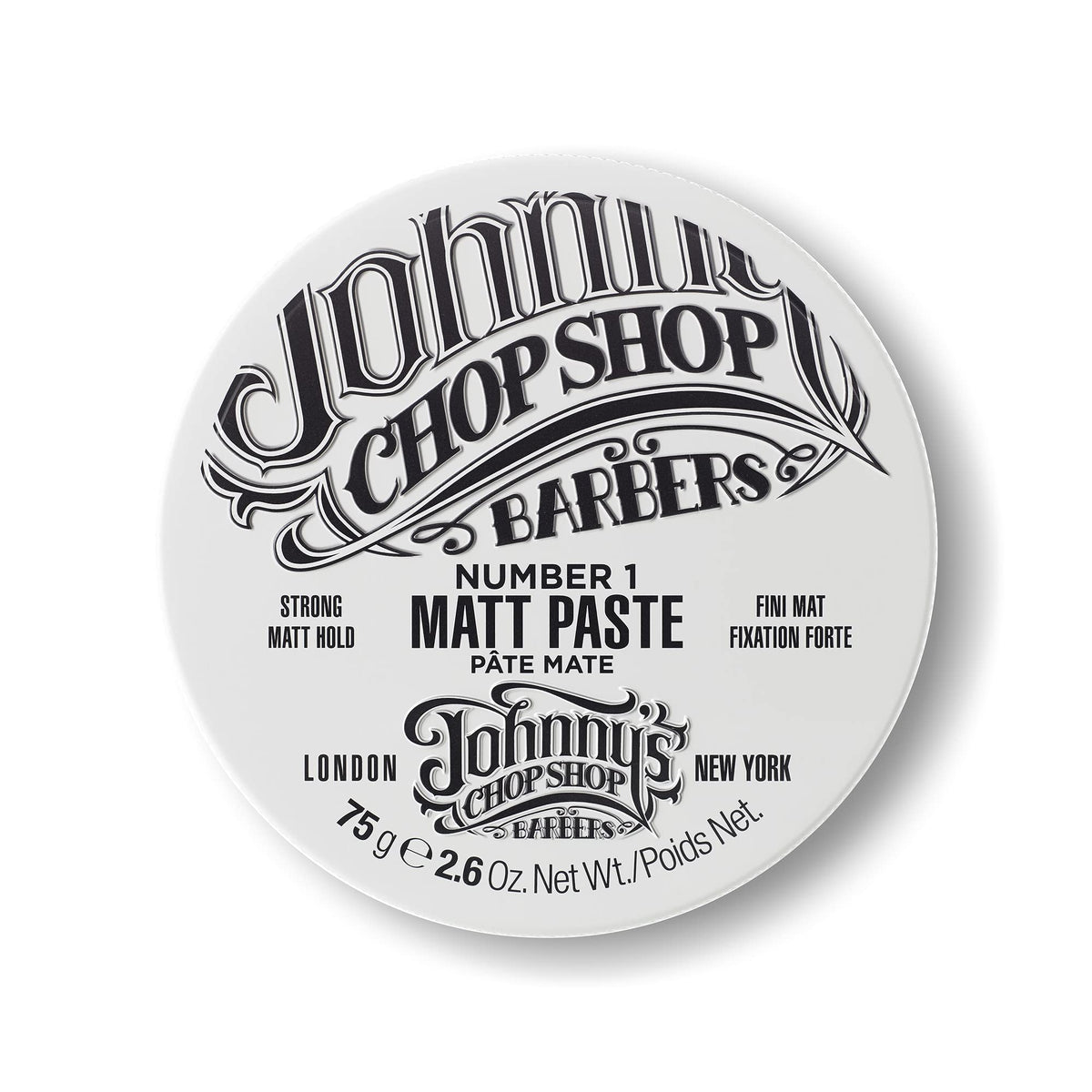 JOHNNY’S CHOP SHOP #1 Men's Hair Styling Matte Paste Pro-Quality Strong Hold, Lasting Texture, Natural Look Soybean Oil Protection & Hydration 2.6 oz Beauty & Personal Care Johnny's Chop Shop