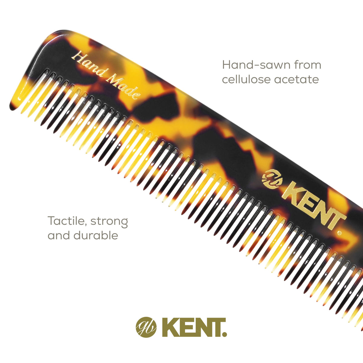 Kent F3TY Fine Tooth Comb for Hair Care, Parting Comb Combs for Men and Combs for Women, Dandruff Hair Comb, Kent Mens Combs for Hair Fine Teeth Comb