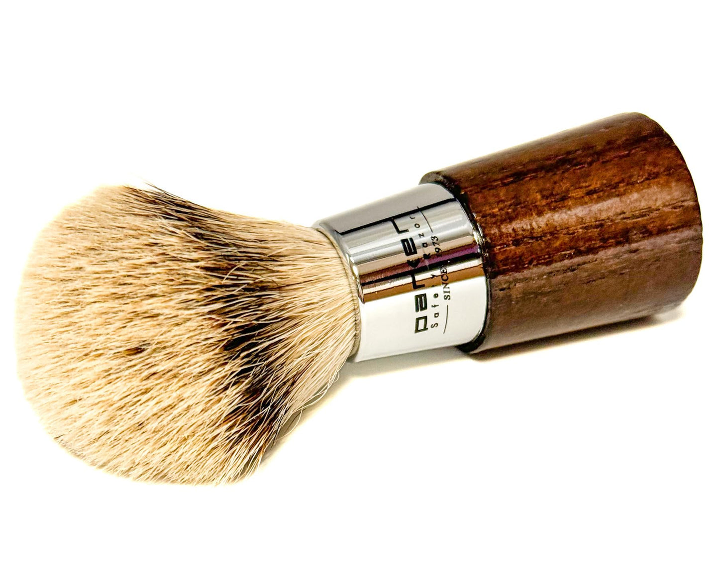 Parker Safety Razor Handmade Shaving Brush with 3-Band Silvertip Badger Bristles & Stand - Premium Walnut Wood & Chrome Handle - Luxury Wet Shave Tool Beauty and Personal Care Parker Safety Razor