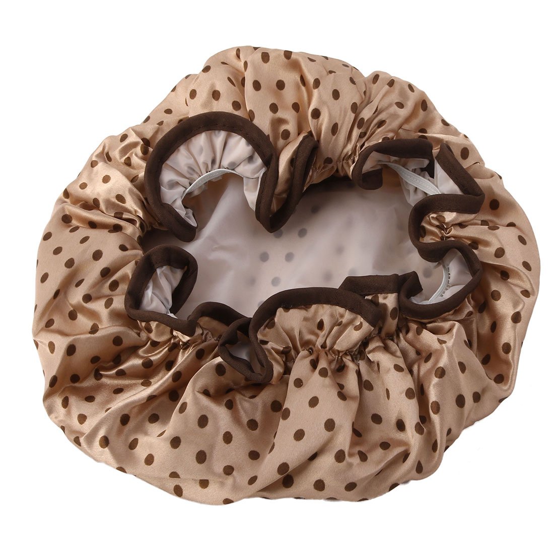 Ruilogod Polyester Dot Pattern Women Hair Protector Water Resistant Elastic Bathing Shower Cap (id: 11e 13f a47 ccb 096 Beauty and Personal Care Ruilogod