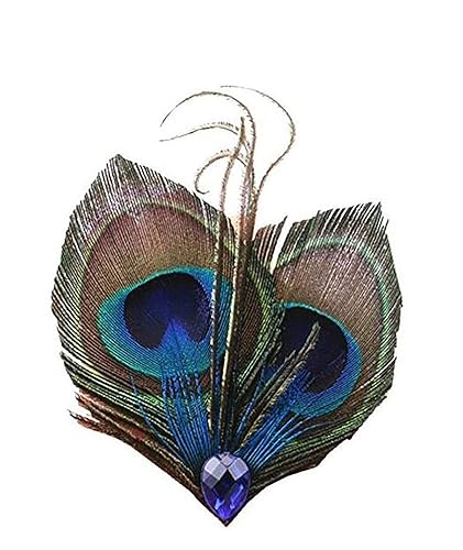 Women Bohemian Peacock Feather Hair Clip Hair Pin Elegant Fascinator Wedding Dance Party Headdress Headwear Hair Accessory Sequined Showgirl Headpiece Beauty & Personal Care Fodattm