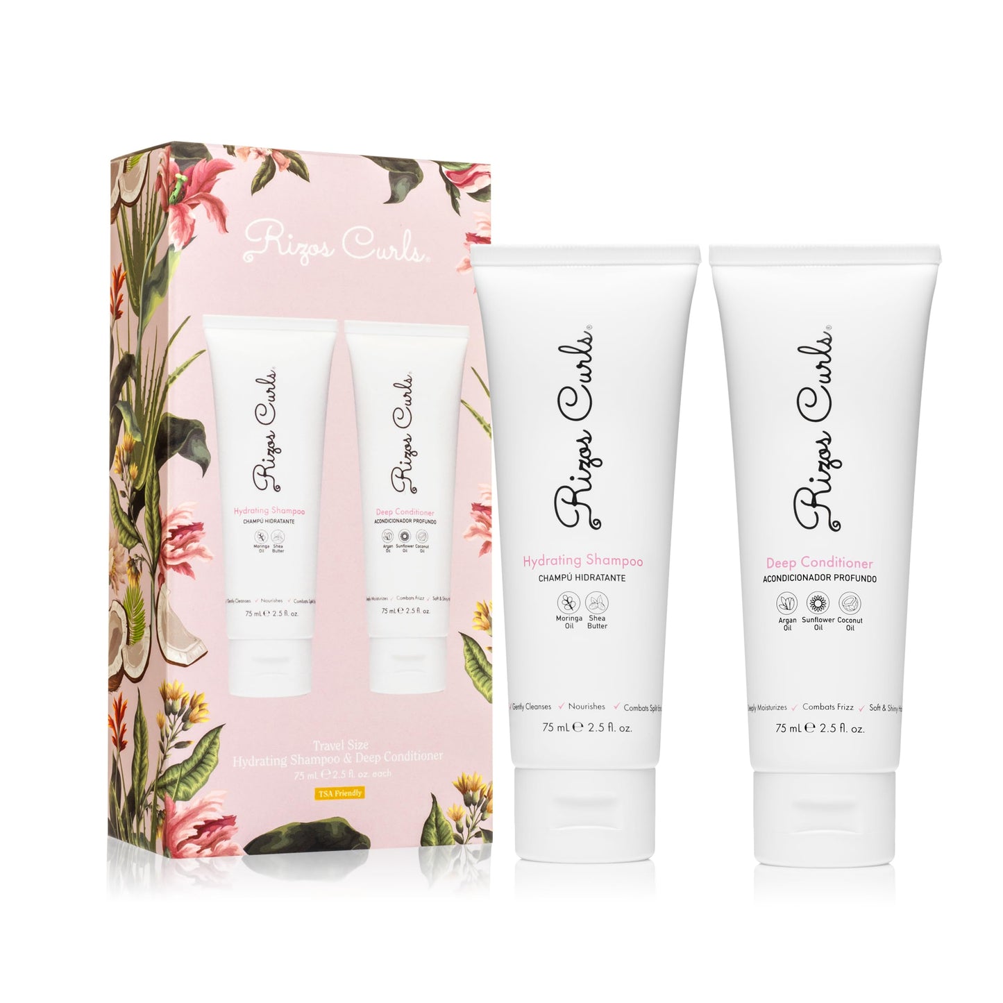 Rizos Curls Travel Wash Day Bundle, Hydrating Shampoo & Deep Conditioner Bundle, Moisturize Scalp, Gently Cleanse and Hydrate Curly Hair Beauty & Personal Care Rizos Curls
