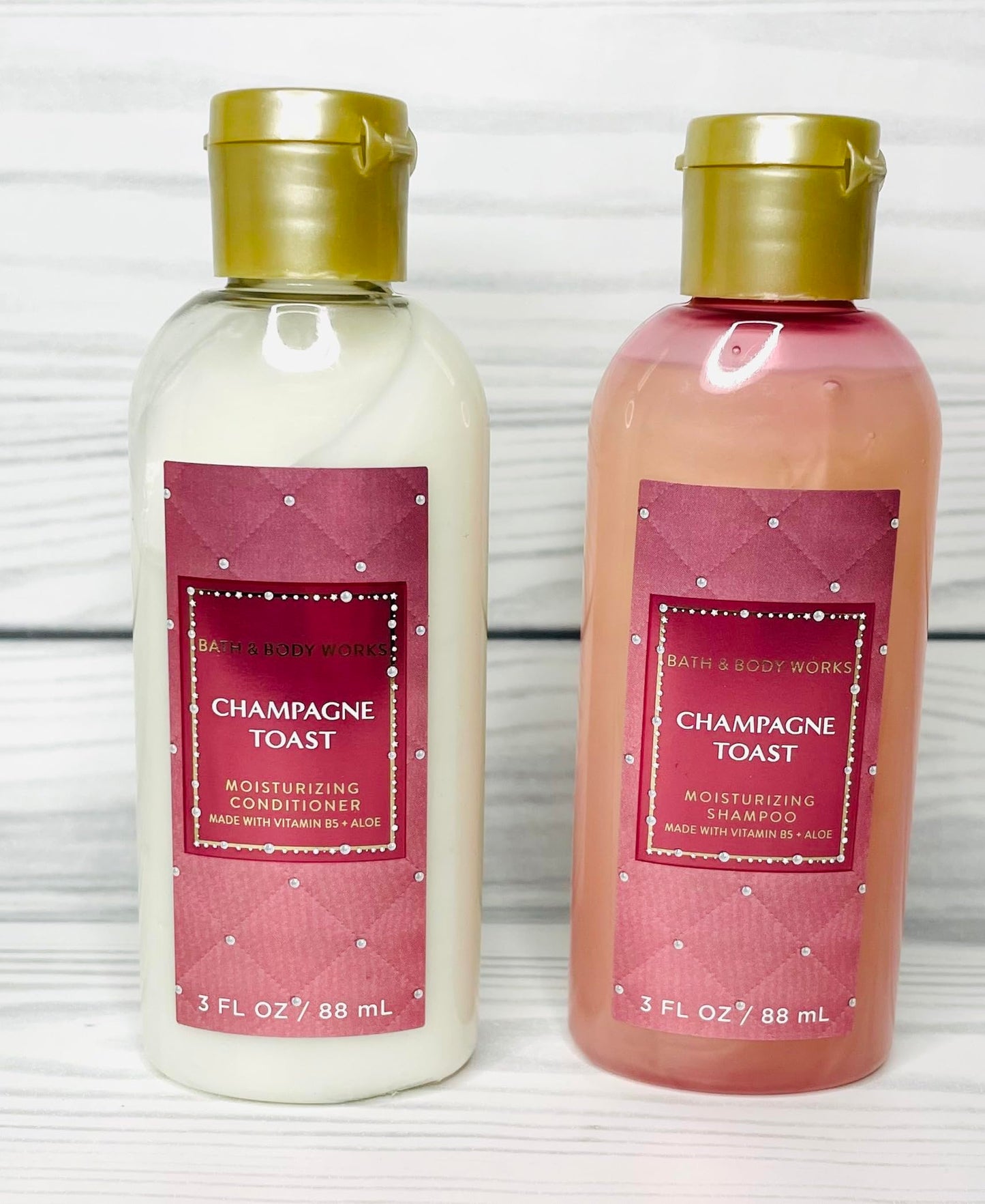 Bath and Body Works Champagne Toast Travel Size Shampoo and Conditioner Set of 2 Beauty & Personal Care Bath & Body Works