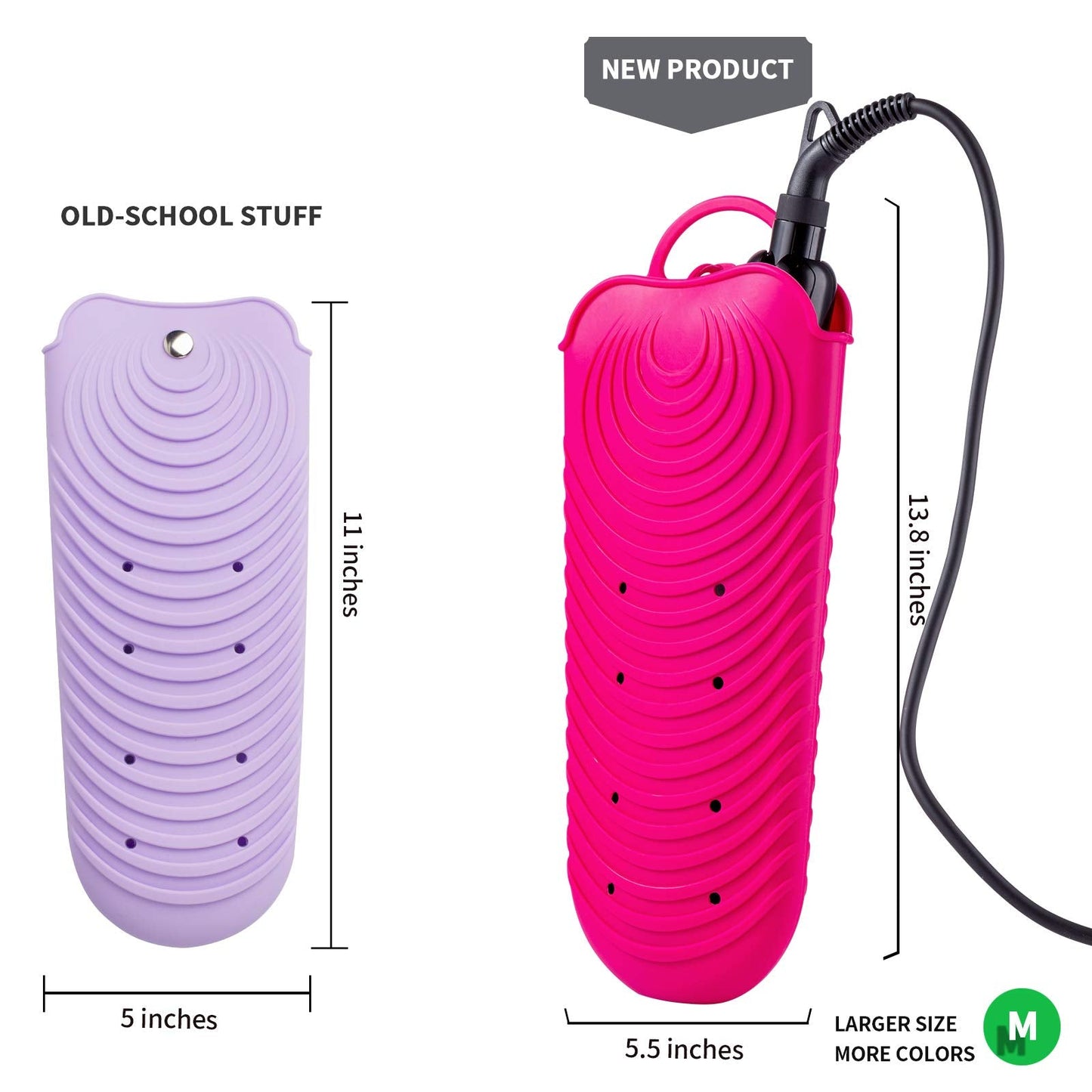 ZAXOP Silicone Heat Resistant Holder Mat Pouch for Flat Iron,Curling Iron,Hot Hair Tools(Hotpink) Beauty & Personal Care ZAXOP