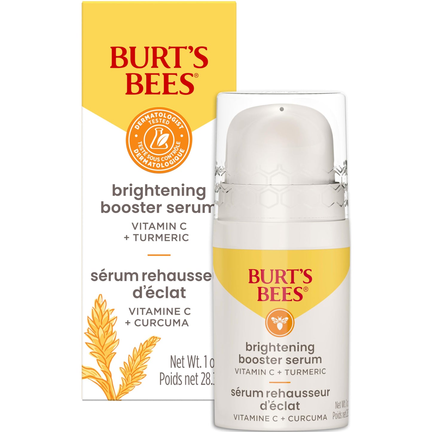 Burt's Bees Vitamin C Turmeric Facial Serum, Brightens Skin & Visibly Reduces Dark Spots, Fine Lines & Wrinkles, Naturally Hydrating, Lightweight Beauty & Personal Care Burt's Bees