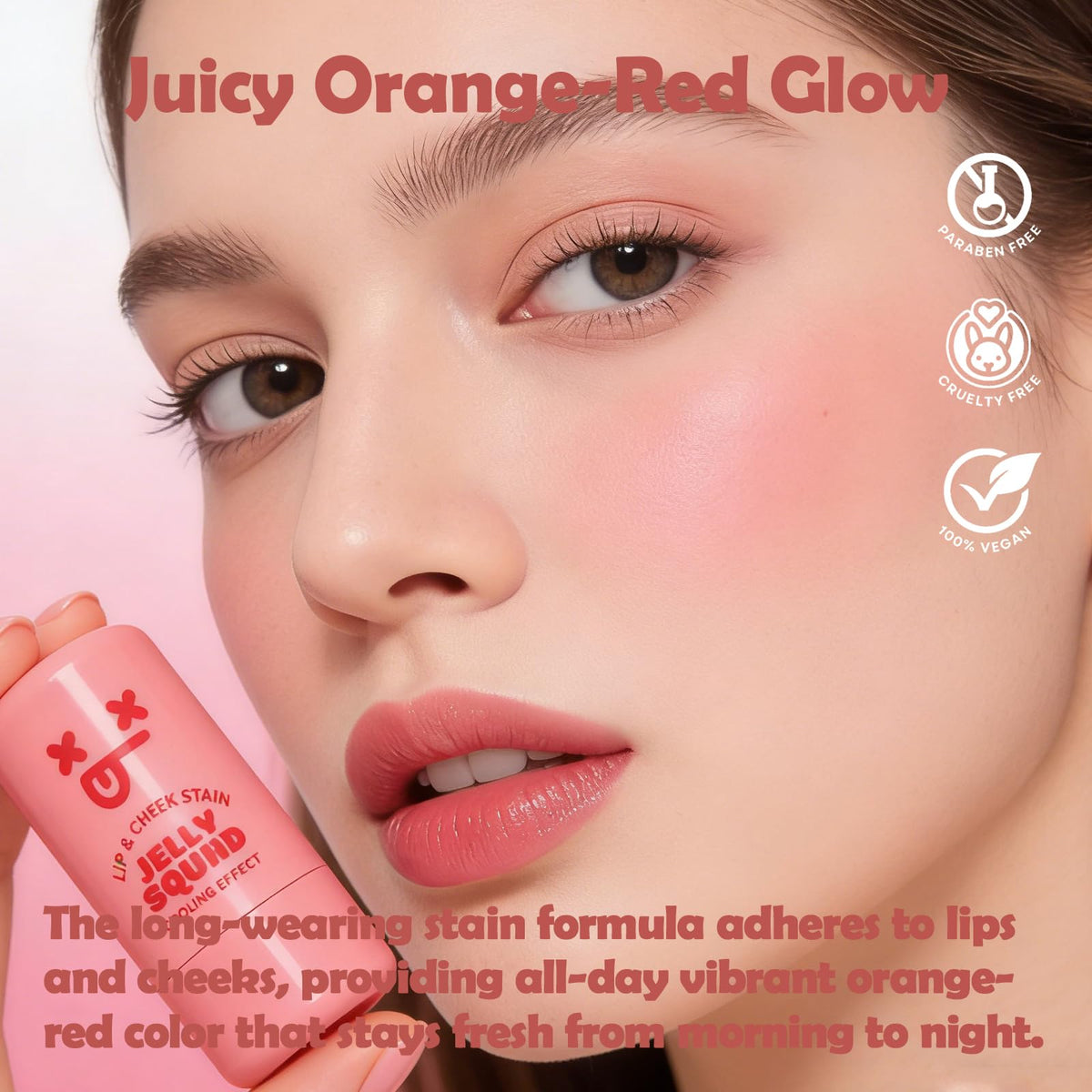 OZ LAB Lip & Cheek Tint, Jelly Lip Stain, Cooling Gel - Hangry