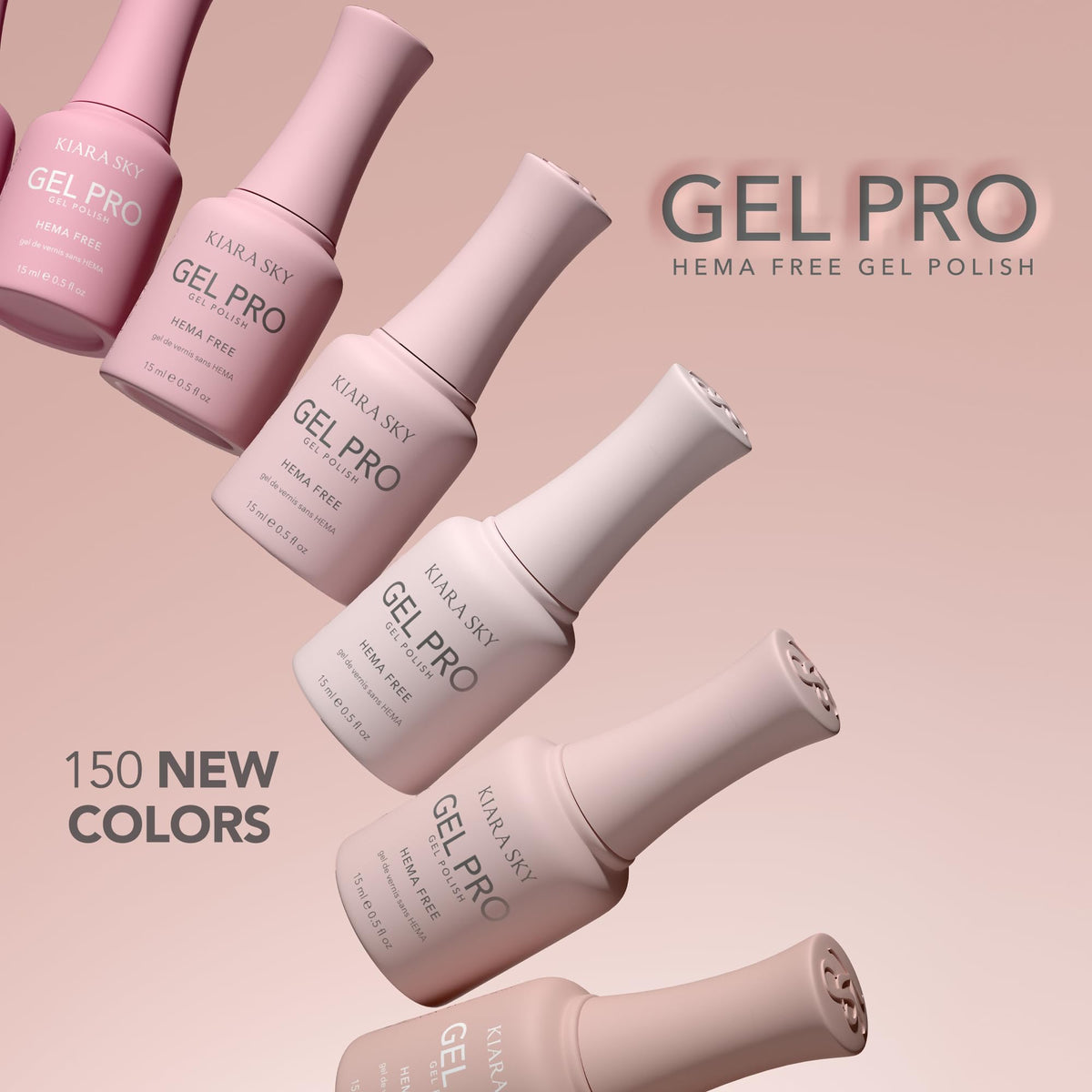 KIARA SKY Gel Pro HEMA-Free Gel Nail Polish | Full Coverage, 28+ Day Wear, Self-Leveling, UV/LED Soak-Off, 0.5 fl oz | Race You There! #072