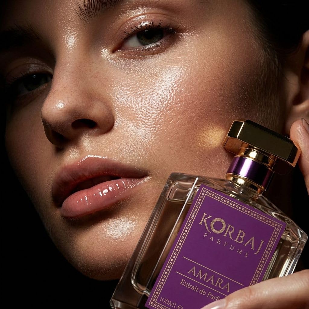 KORBAJ PARFUMS AMARA - Arabian Perfume for Women, Extrait de Parfum with Berry Fruits, Jasmine, Vanilla, Musk & Amber - Long Lasting Luxury Feminine Beauty & Personal Care KORBAJ PARFUMS