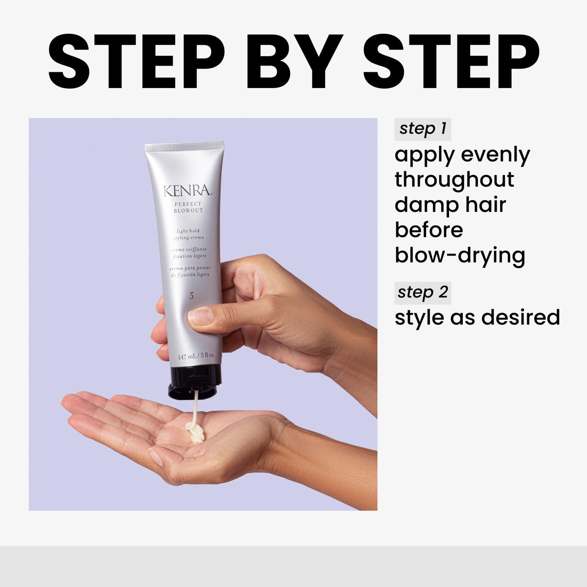 Kenra Professional Perfect Blowout 5 | Light Hold Styling Crème | Provides Thermal Protection | Increases All Over Body & Fullness | Lightweight