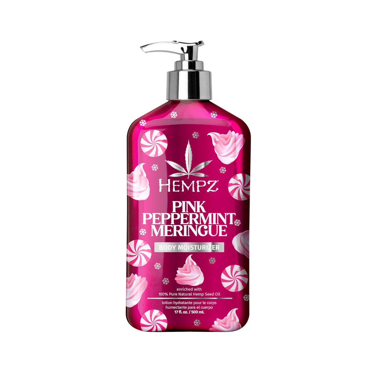Hempz NEW Pink Peppermint Meringue Body Moisturizer, Body Lotion, Fall and Winter Skin Care for Men & Women, Limited Edition, 17 fl.oz. Beauty & Personal Care Hempz