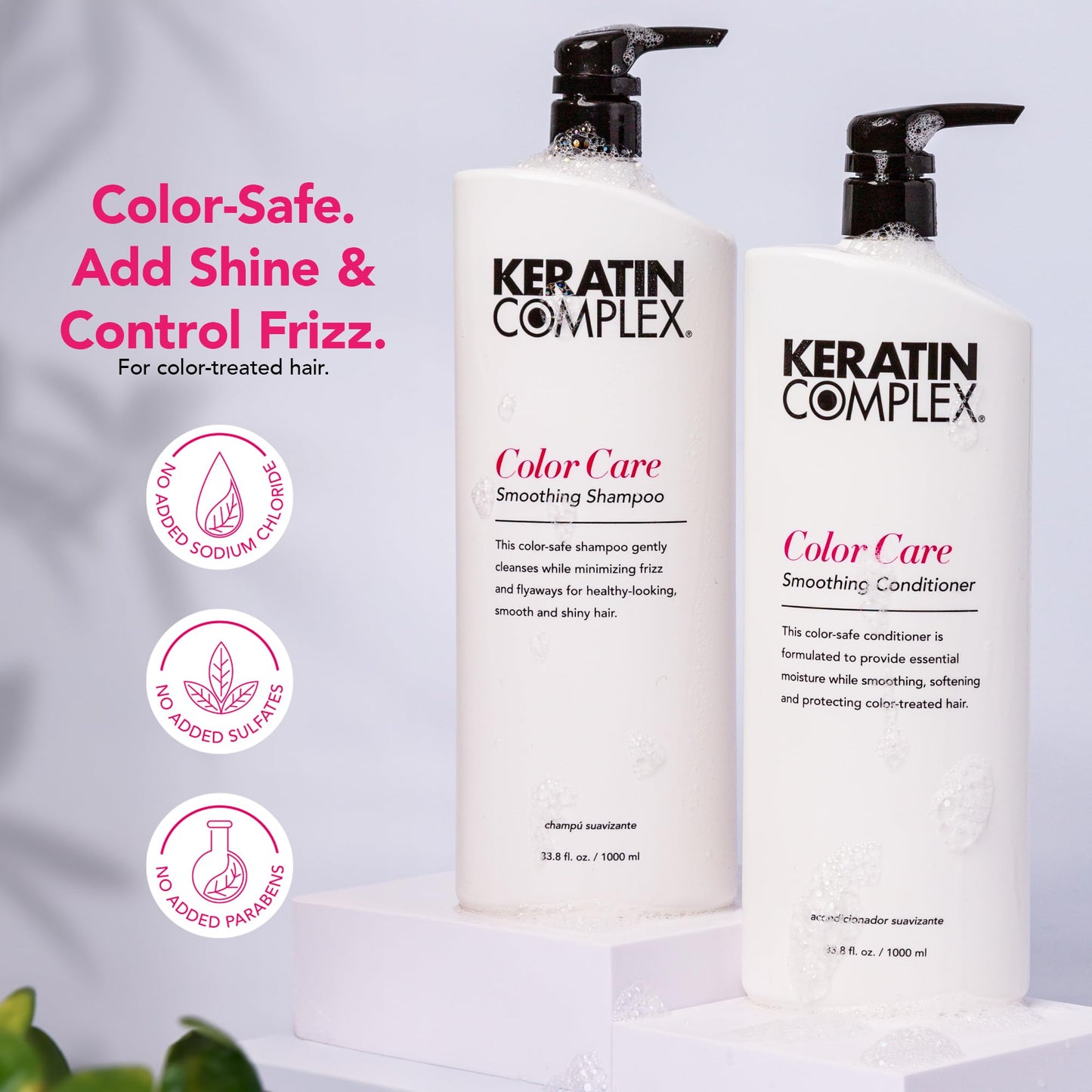 Keratin Complex - Color Care Smoothing Shampoo & Conditioner Duo - 33.8 fl oz Each Beauty & Personal Care Keratin Complex