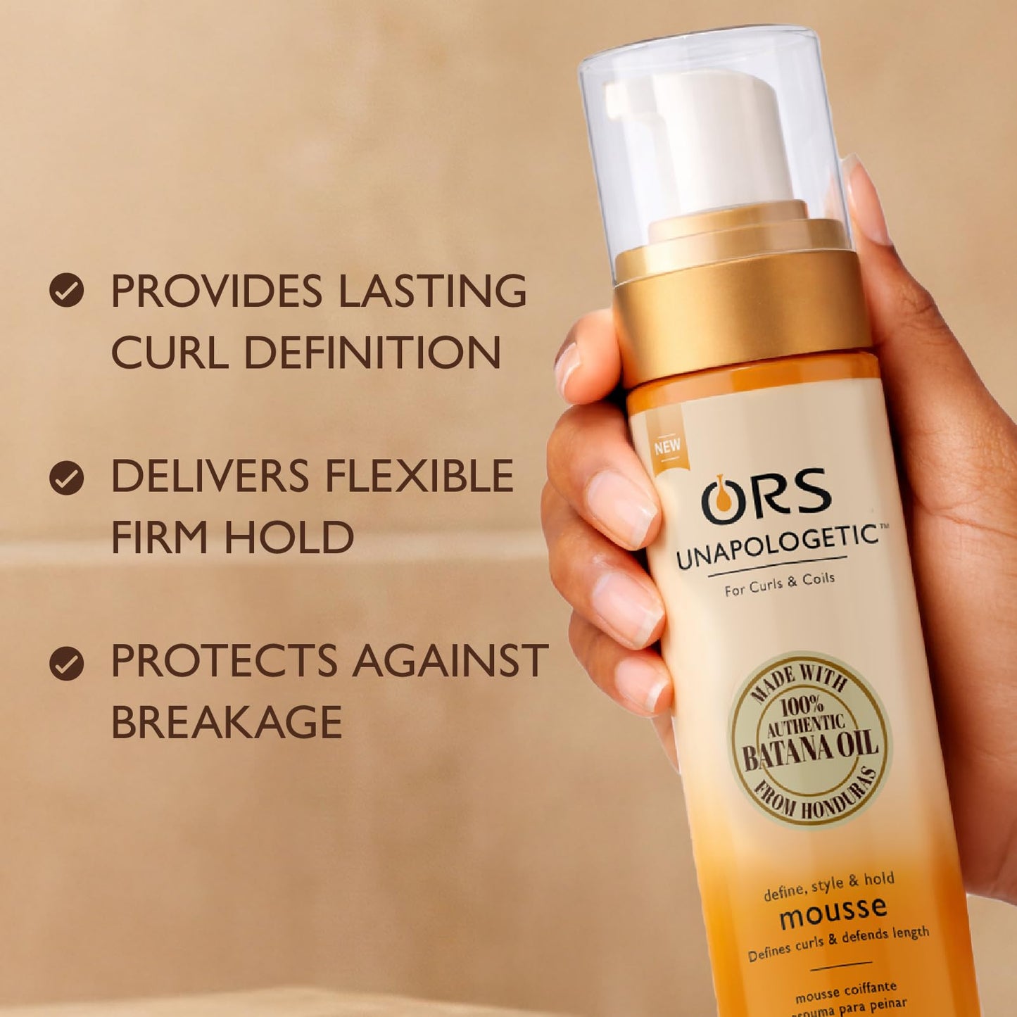ORS Unapologetic Define, Style & Hold Mousse 7.6 Ounces Beauty & Personal Care ORS