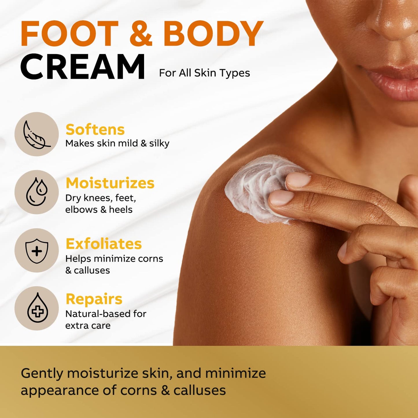 Adellina Urea Cream 40 Percent for Feet Maximum Strength, Urea Foot Cream for Dry Cracked Heels Feet Knees Elbows, 40% Urea Foot Repair Lotion 5.3 OZ Beauty & Personal Care Adellina