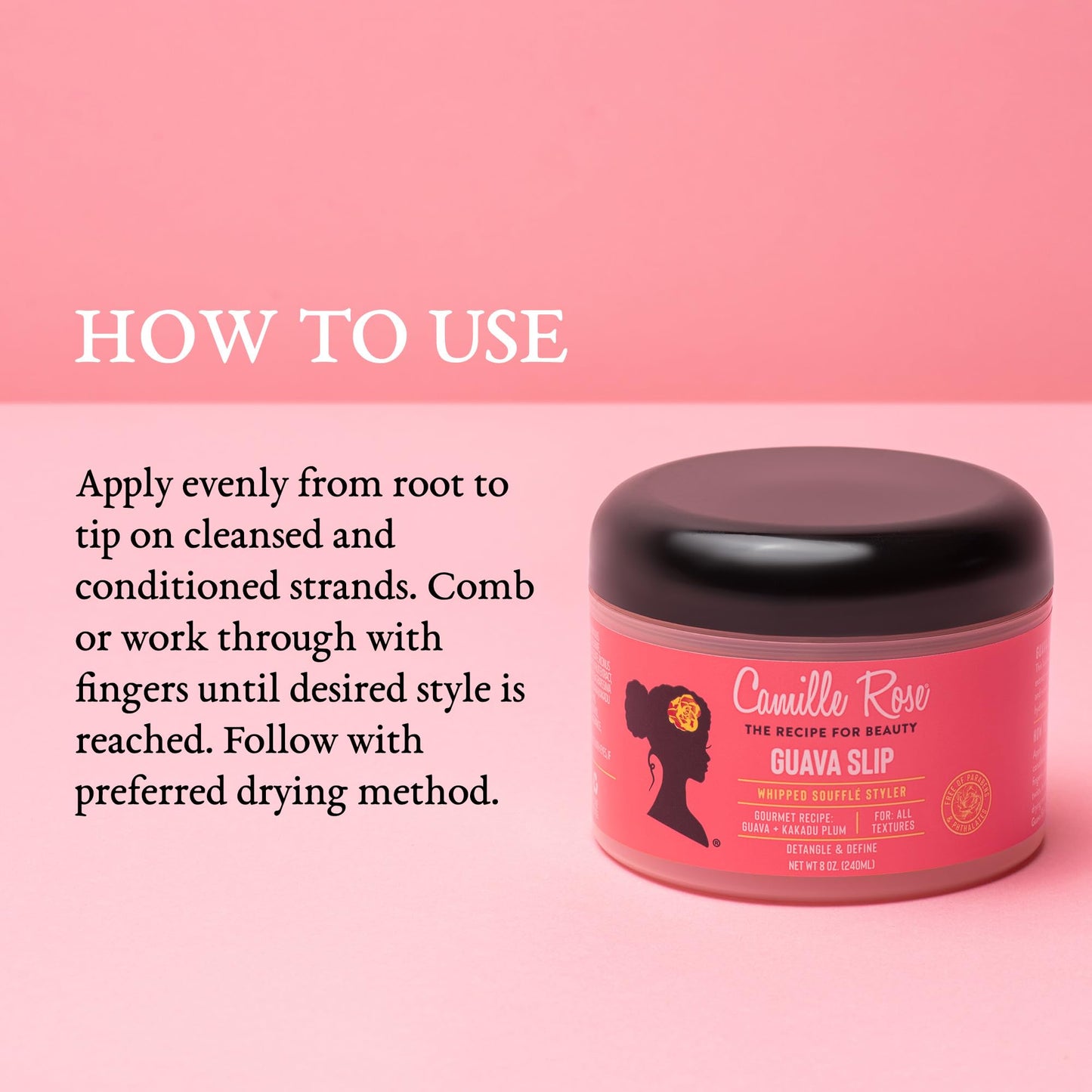 Camille Rose Guava Whipped Hair Styling Cream, with Kakadu Plum & Shea Butter to Detangle, Control Frizz & Define Strands, for All Hair Textures, 8 oz Beauty & Personal Care Camille Rose