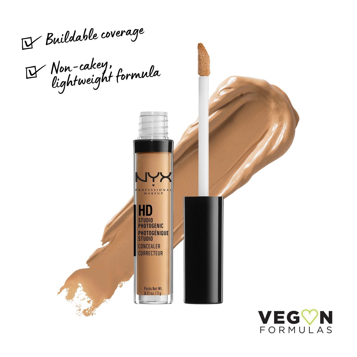 NYX PROFESSIONAL MAKEUP HD Studio Photogenic Concealer Wand, Medium Coverage - Tan Beauty & Personal Care NYX PROFESSIONAL MAKEUP