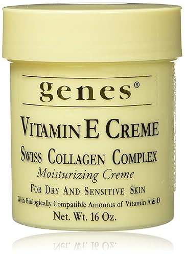 Genes Vitamin E Creme Swiss Collagen Complex Moisturizing Creme for Dry and Sensitive Skin 16 oz Beauty & Personal Care Genes