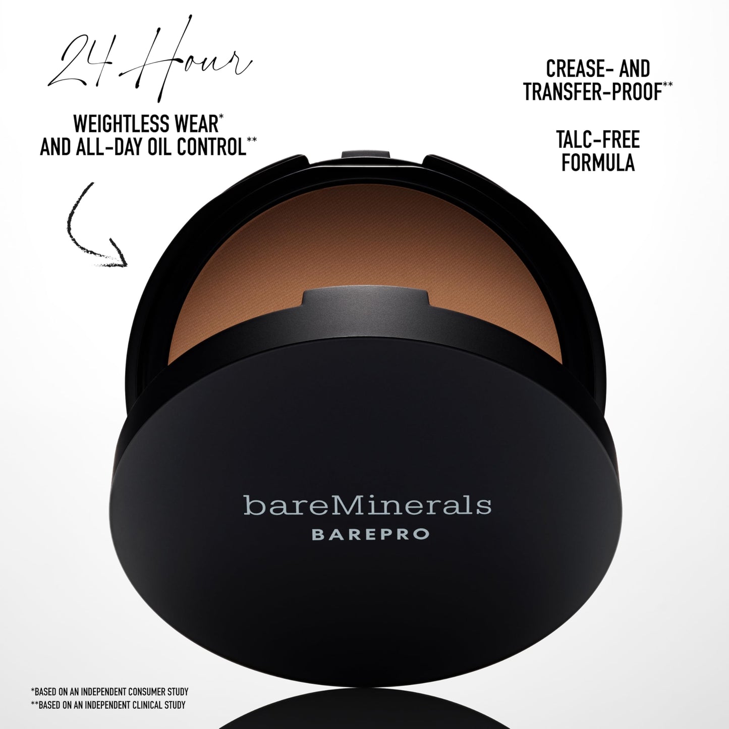 bareMinerals Barepro 24HR Skin-Perfecting Powder Foundation, Matte Pressed Powder Foundation Full Coverage with Plant-Based Squalene, Oil Control Beauty & Personal Care bareMinerals