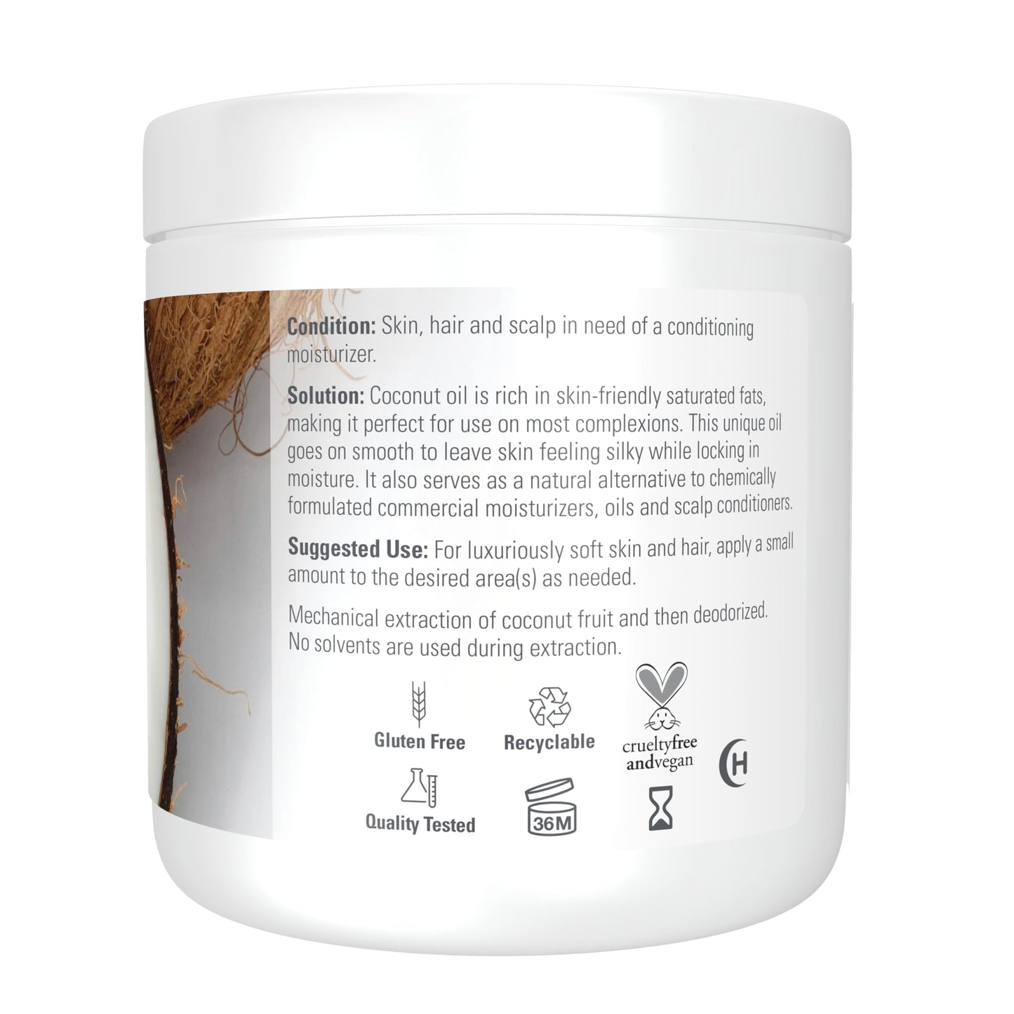 NOW Foods Solutions, Coconut Oil, Naturally Revitalizing for Skin and Hair, Conditioning Moisturizer, 7-Ounce Beauty & Personal Care NOW Foods