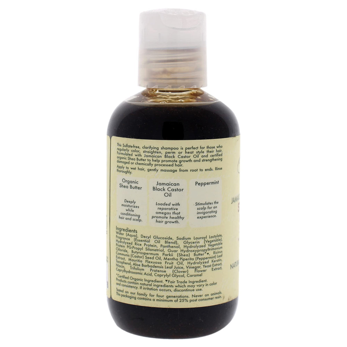 SHEA MOISTURE Jamaican Black Caster Oil Shampoo By for Unisex - 3.2 Oz Shampoo, 3.2 Ounce (I0084728)