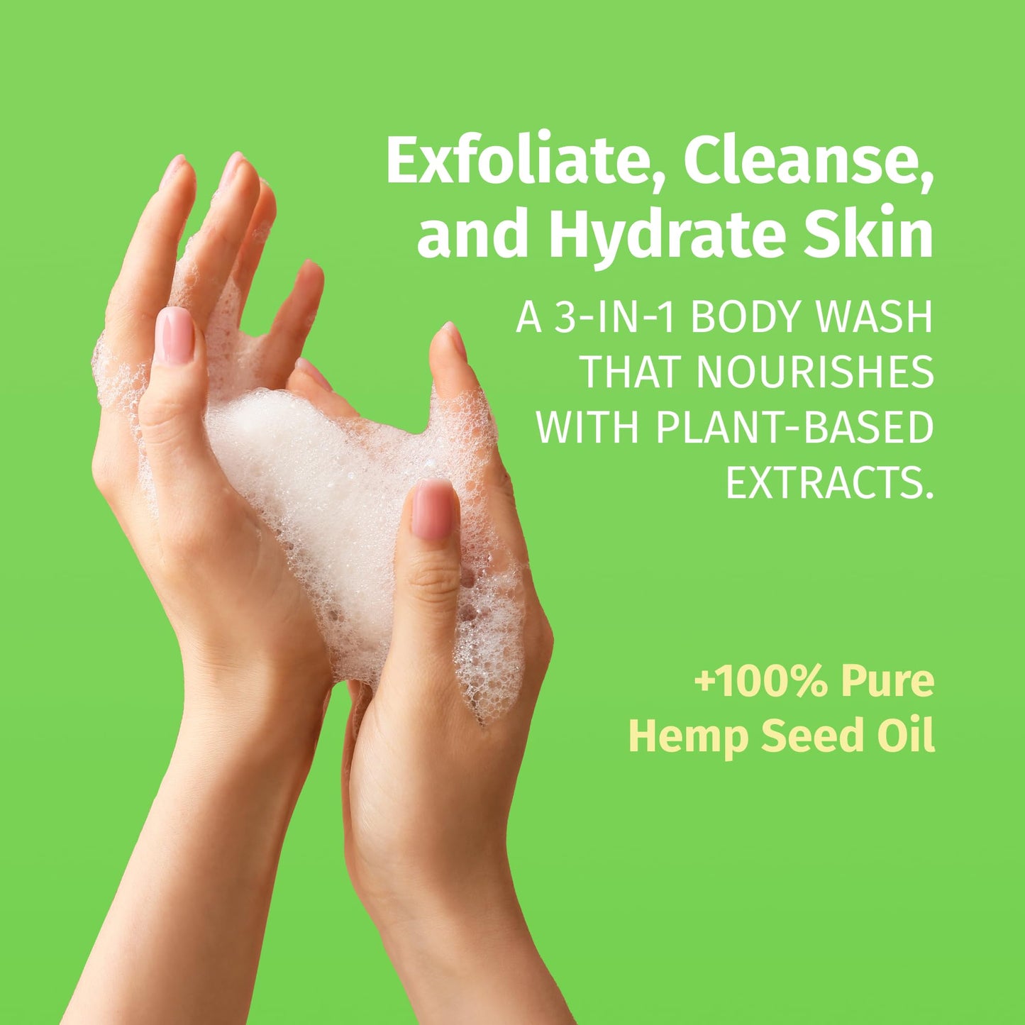 Hempz Body Wash - Fragrance Free - Hydrating for Sensitive Skin, Scented, Exfoliating with Shea Butter, Pure Hemp Seed Oil, and Algae for Sensitive Beauty & Personal Care Hempz