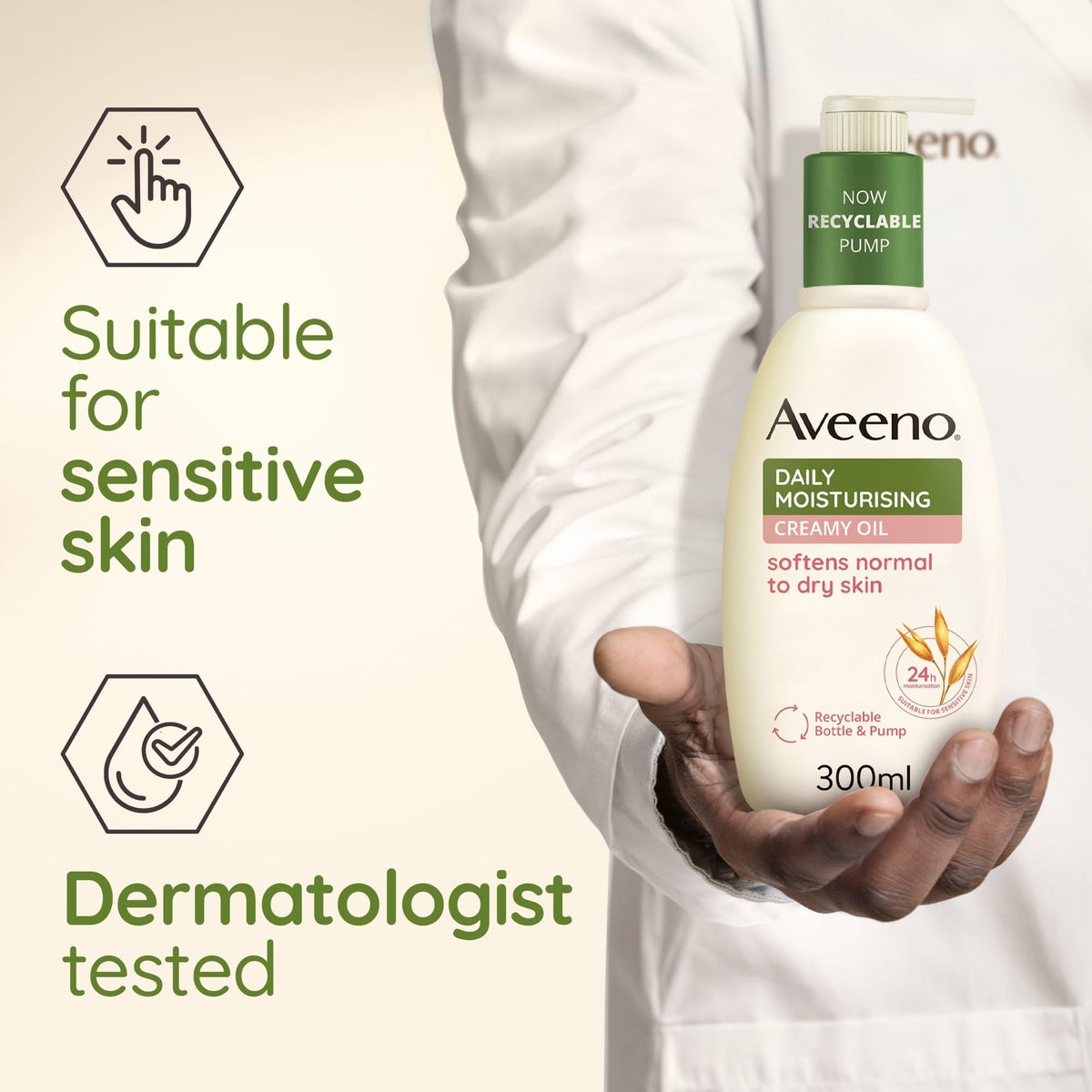 Aveeno Creamy Moist Oil 300ml Beauty & Personal Care Aveeno