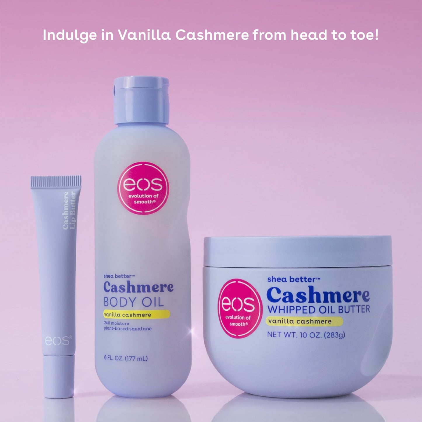 eos Cashmere Oil, Vanilla, 24 Hour Moisture, Plant-Based Squalane to Soothe, Soften and Smooth Dry Skin, 6 fl oz Beauty & Personal Care eos